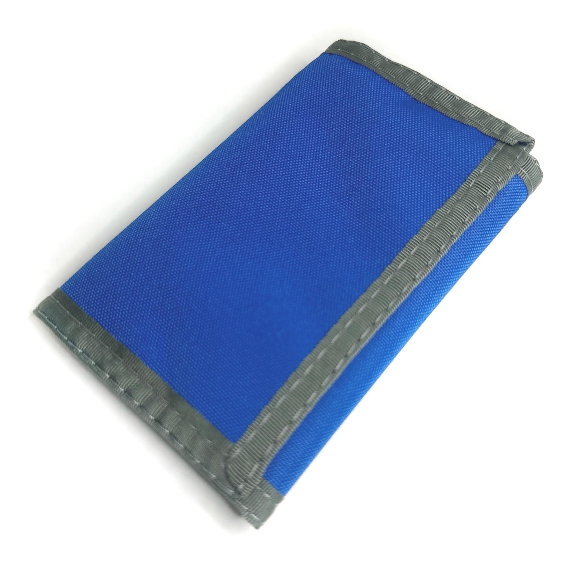 Rainbow of California Trifold Wallet w/Inside ID. Hook n Loop Closure. Made in USA (Royal Blue w/Foliage Trim)
