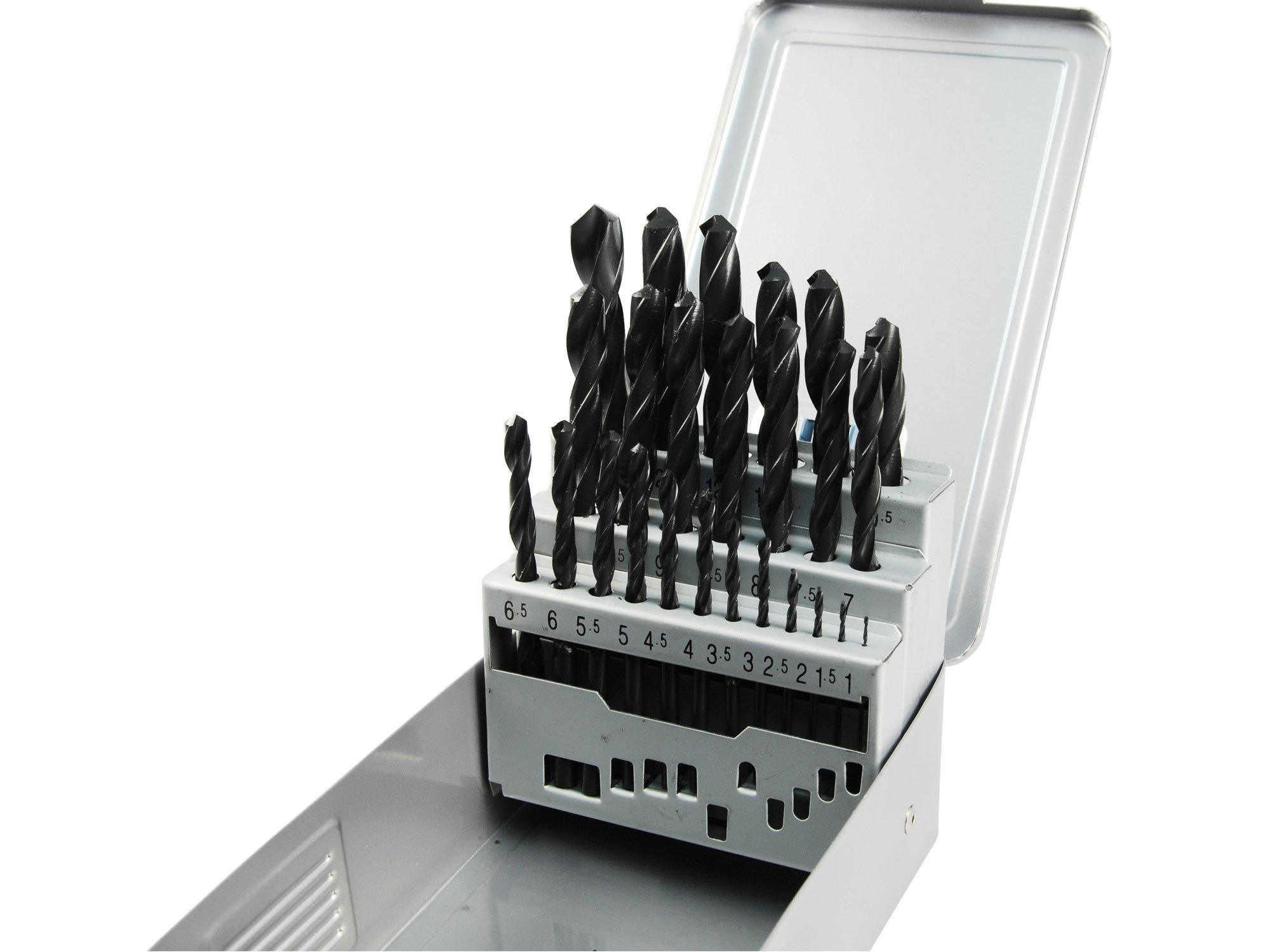 Juego de brocas de metal, 25 unidades, diámetro 1-13 mm, HSS