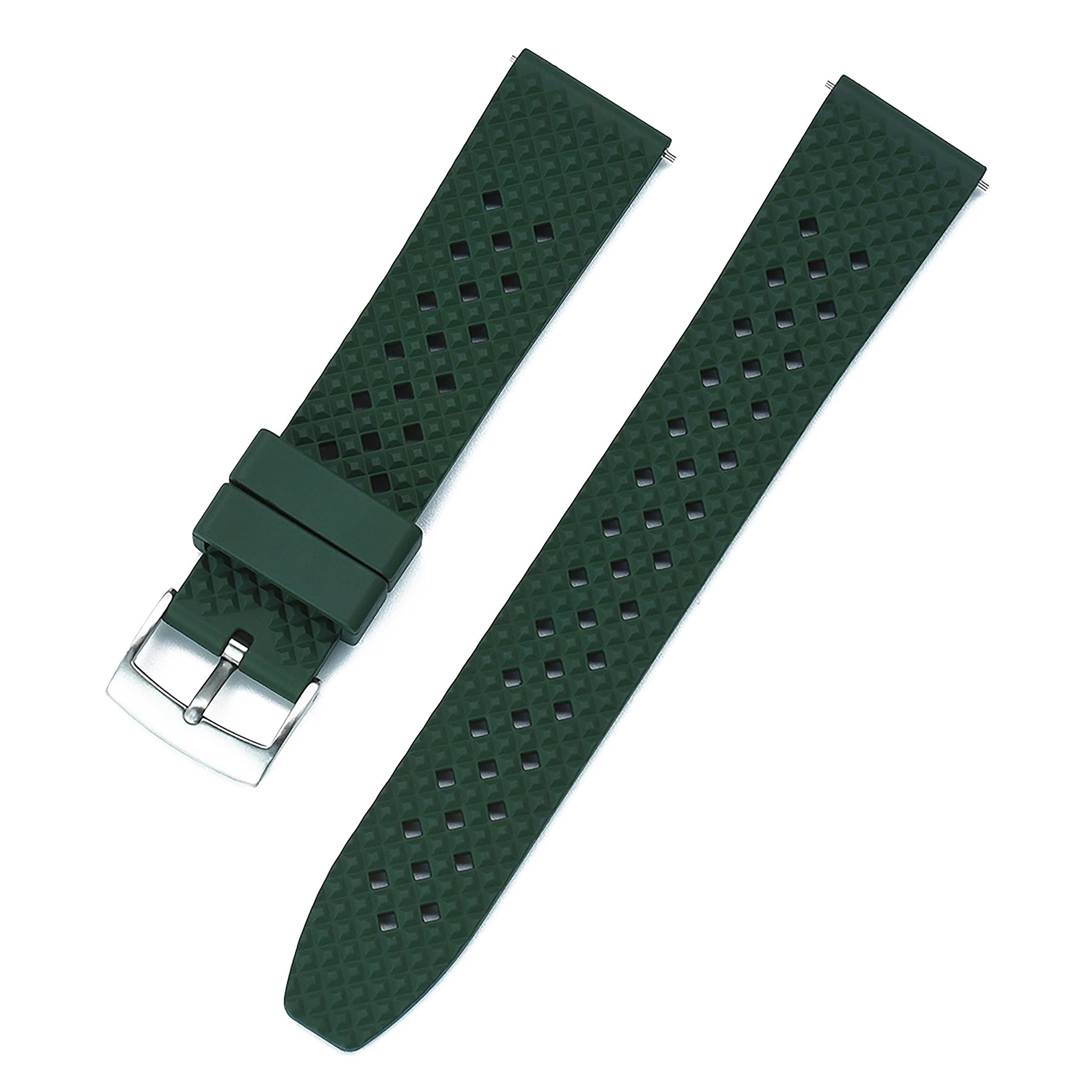 WAMD Quick Release FKM Rubber Watch Strap -Honey (Green, 20 mm) (B0BBWKG4L8) Amazon Price History, Amazon Price Tracker