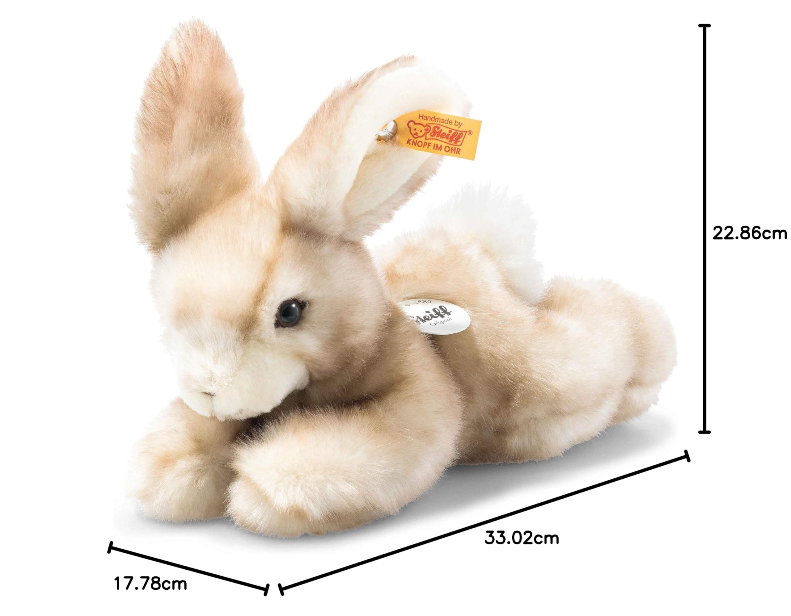 Schnucki zając – 24 cm – przytulanka dla dzieci – miękka i przytulna – nadaje się do prania – beżowy (079986)