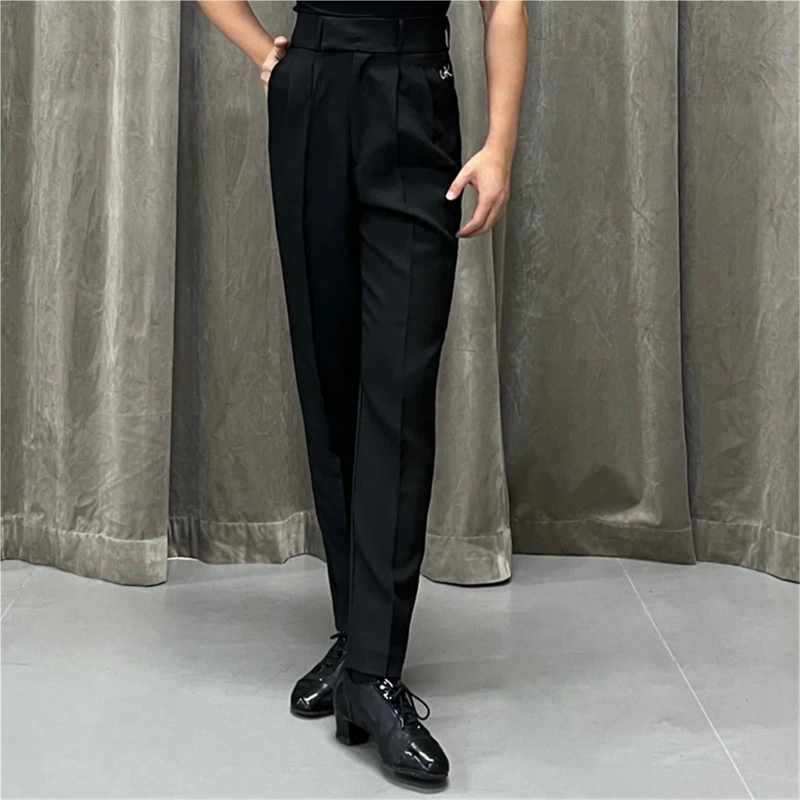 Pantalones de Baile Latino for Hombre, Pantalones actuación for salón Moderno, Traje for chachachá, Samba y Rumba para Hombre, Salsa, Jazz, Danza