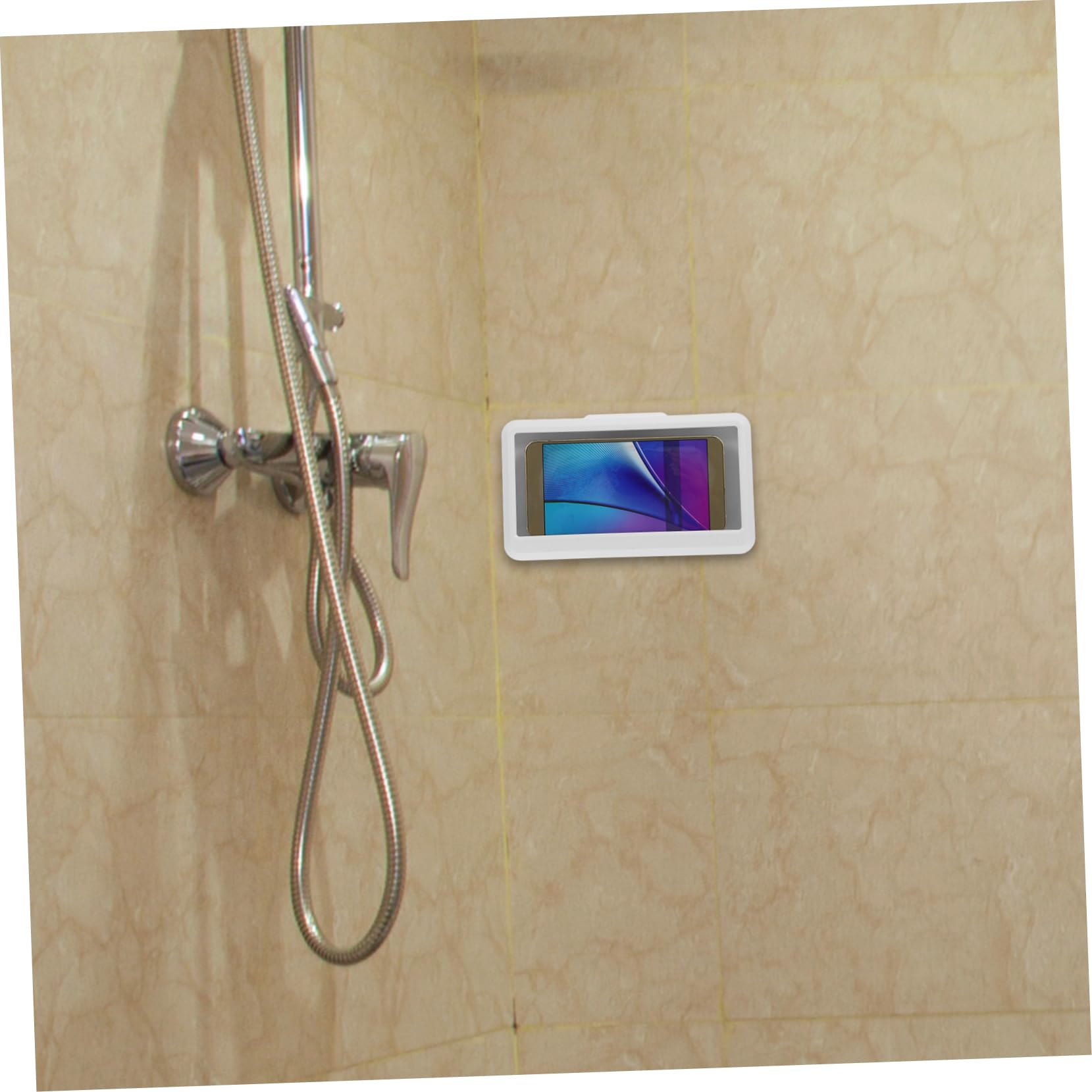 jojofuny 4stücke wasserdichte Handyhalterung Für Dusche Höhenverstellbar Wandmontiert Touchscreen-fähig Für Bad Und Toilette Geeignet Für Smartphones Praktischer Video Und Anrufhalter