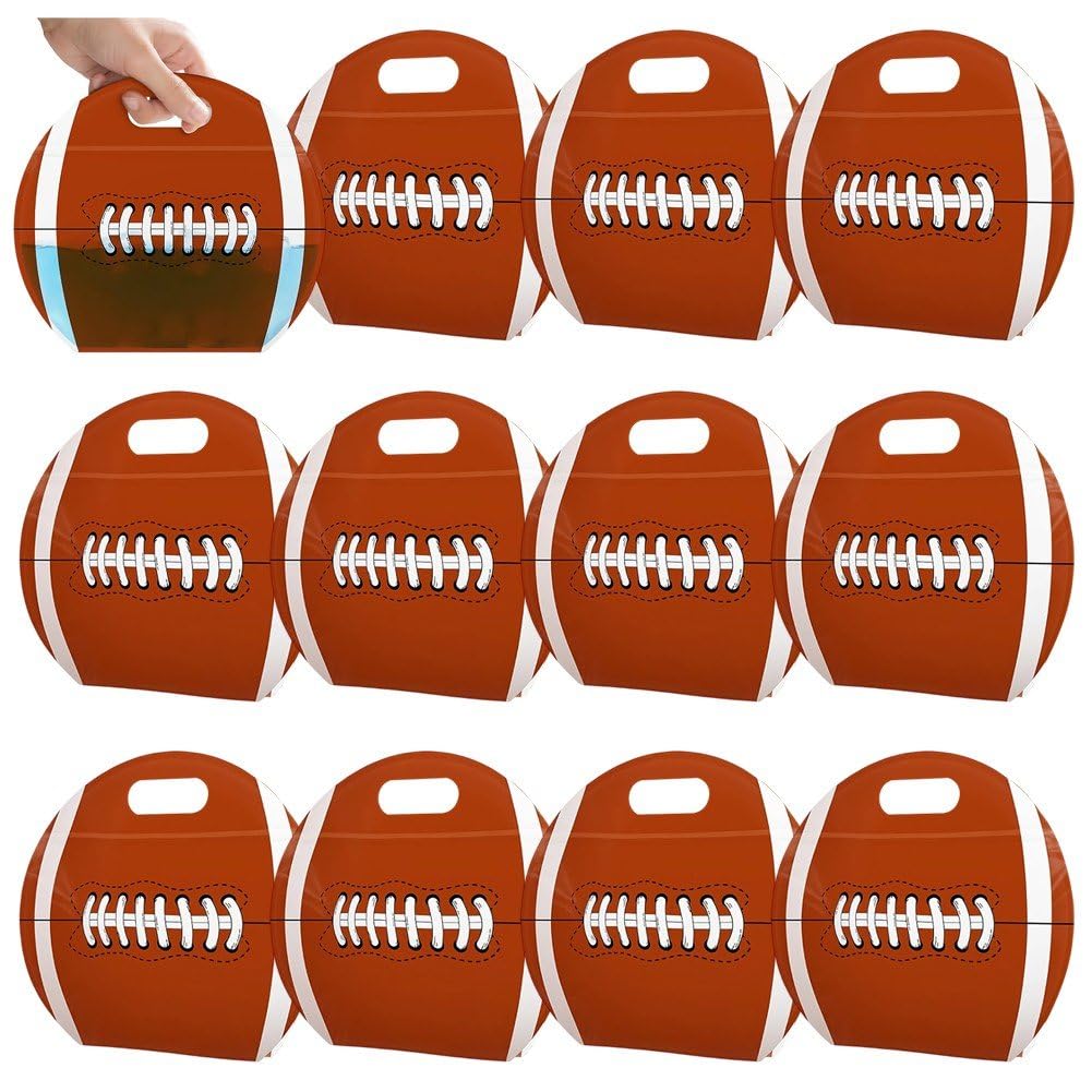 Danlai 12 Pcs Party Bag, Handle Equipped Pouch Gift Bags for Snack Candy and Sports Themed Party Scene Supplies