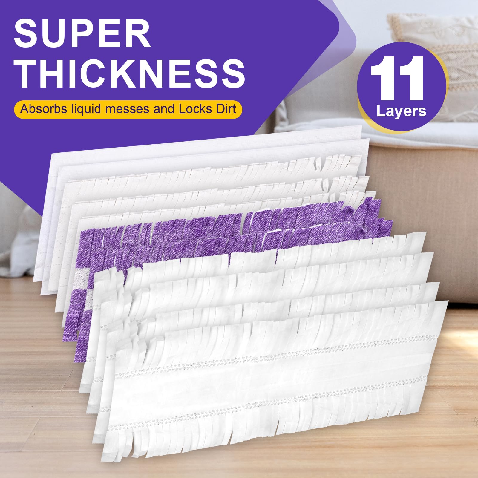 Power Mop Pads para Swiffer PowerMop, almohadillas desechables para limpieza, almohadillas de repuesto para suelos de madera multisuperficie (32)