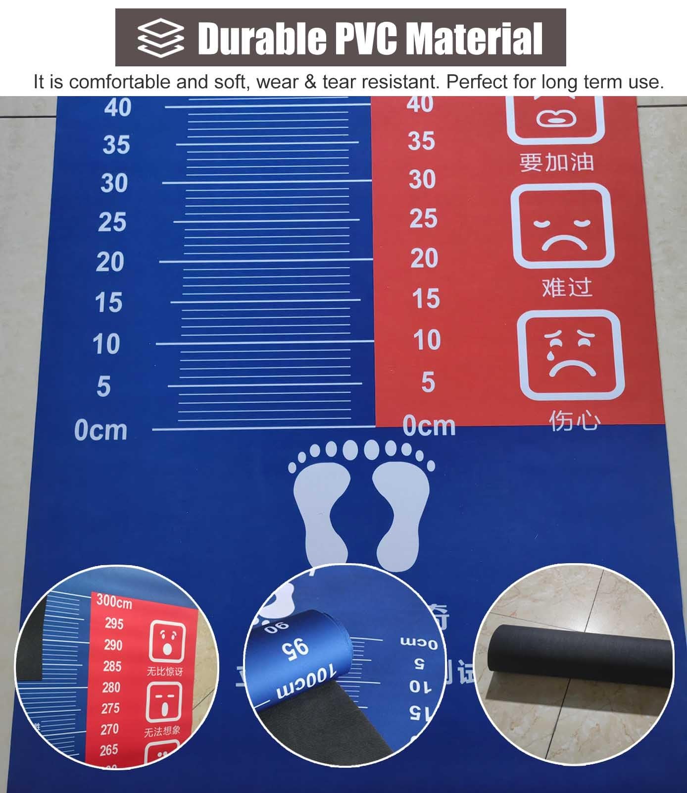 Tappetino di misurazione extra lungo per allenamento, palestra per esercizi di salto e attività di fitness