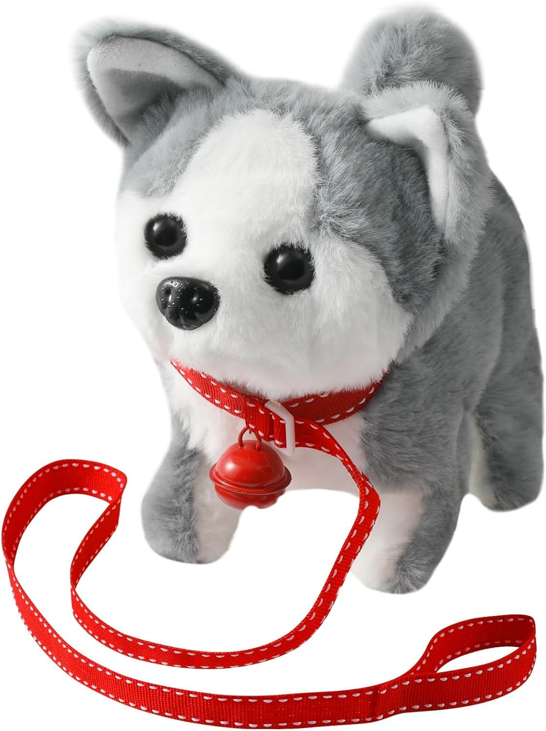Plush Toy Dog Unicorn Stuffed Animal Puppy Toys,Interactive Pet Dog - Walking, Barking, Tail Wagging, Stretching Companion Animal for Kids Toddlers,Birthday Gift for Toddlers Kids (Husky)