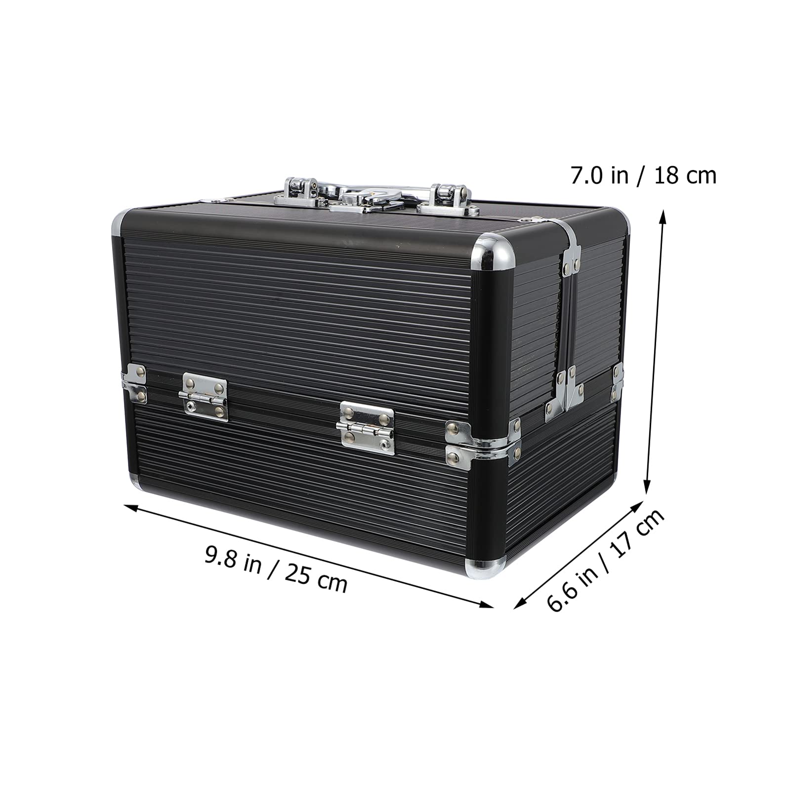 Trousse À Maquillage Matelassée en Alliage D'Aluminium 1 Pièce Trousse De Maquillage Trousse De Maquillage Porte-Maquillage Étui De Rangement pour Outils Cosmétiques