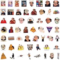 Vista 3 de CHVISO Danny Devito - Paquete de 53 calcomanías de memes, Frank Reynolds, calcomanías Always Sunny