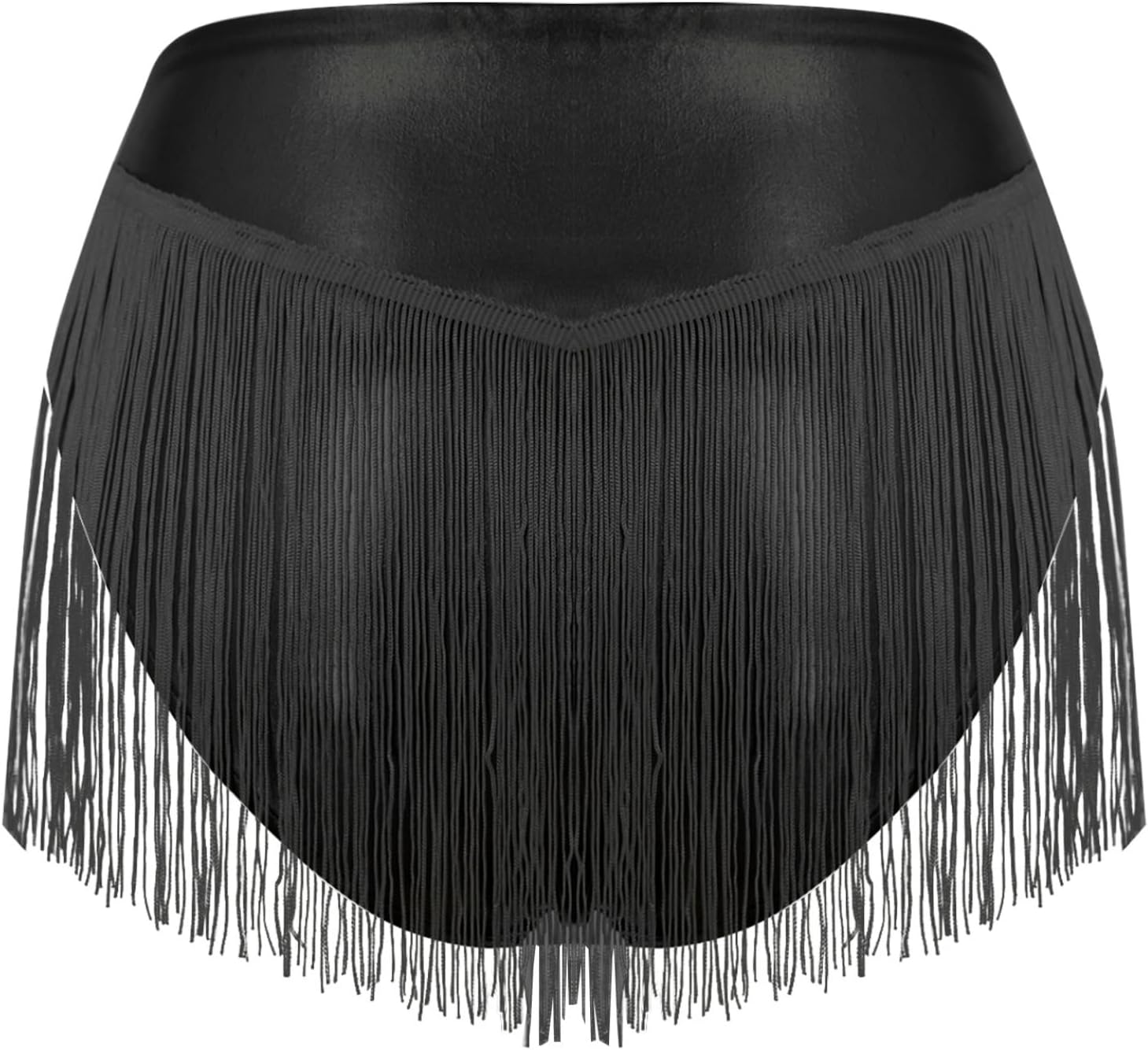 Women's Shiny Metallic Fringe Tassel Shorts Booty Rave Dance Party Bottom Skirted Panties Clubwear