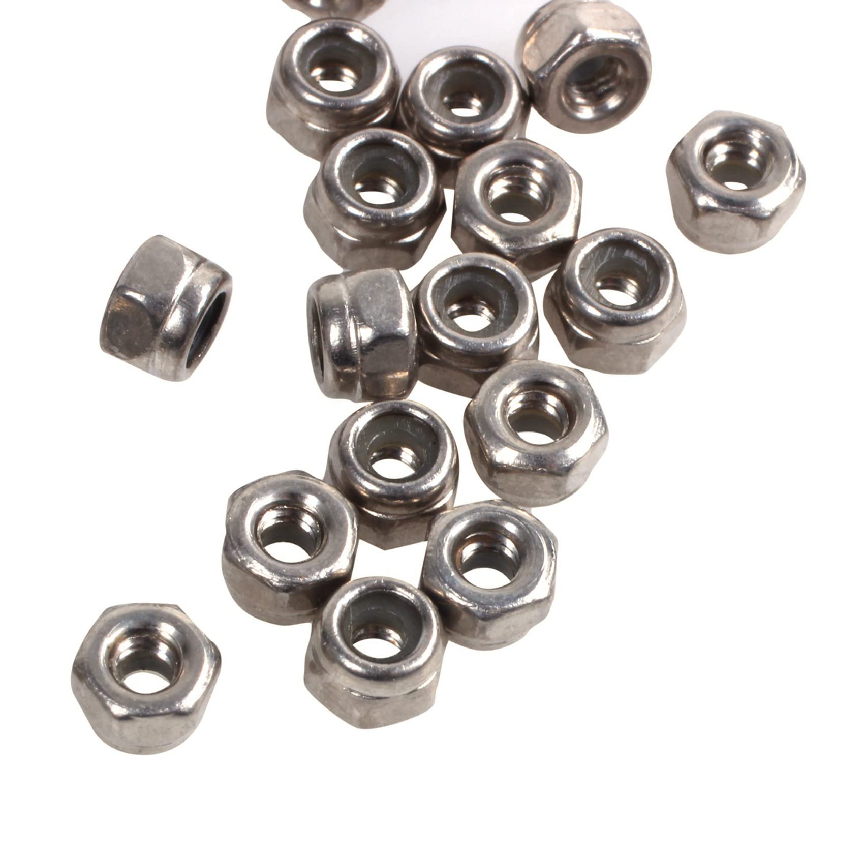 100 pezzi M2 Zinc Plated Self-Locking Nylon Insert Hex Lock Nuts
