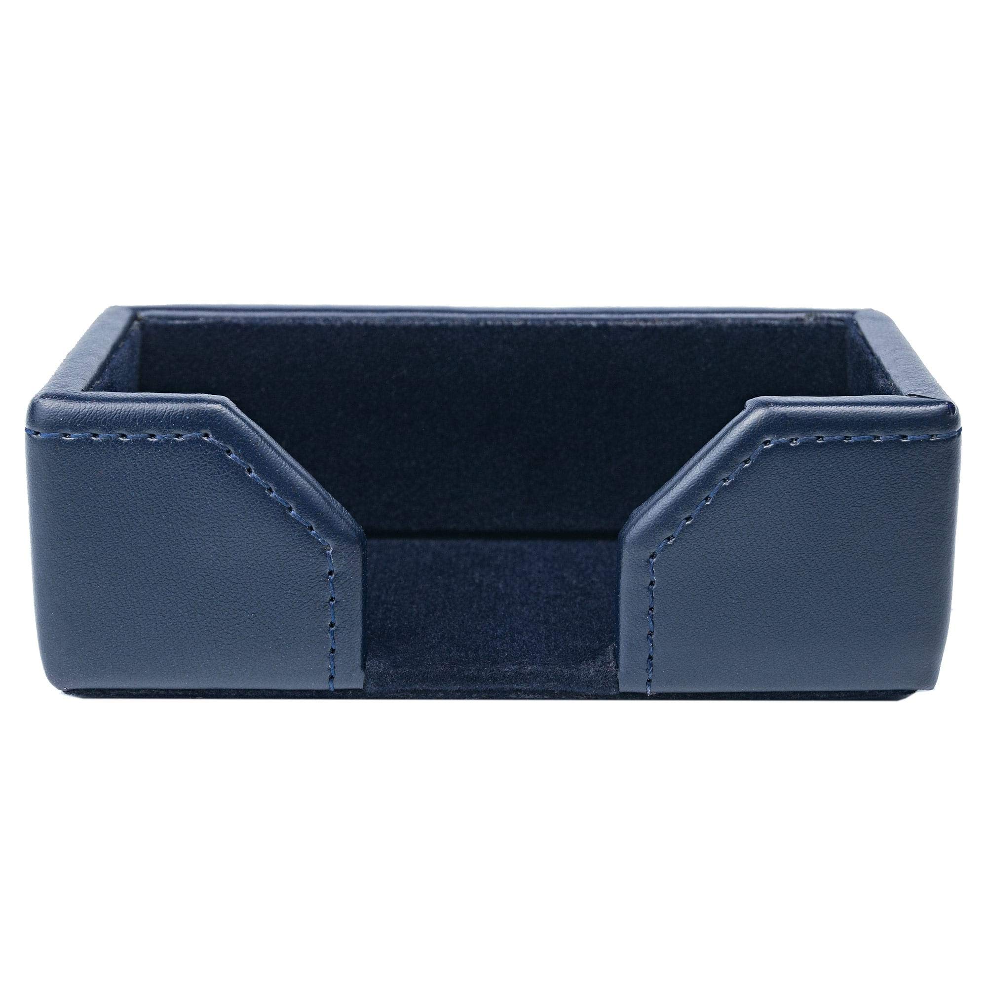 Dacasso A5007 - Tarjetero para Tarjetas de Visita, 4,5 x 2,25 x 1,5, Color Azul Marino