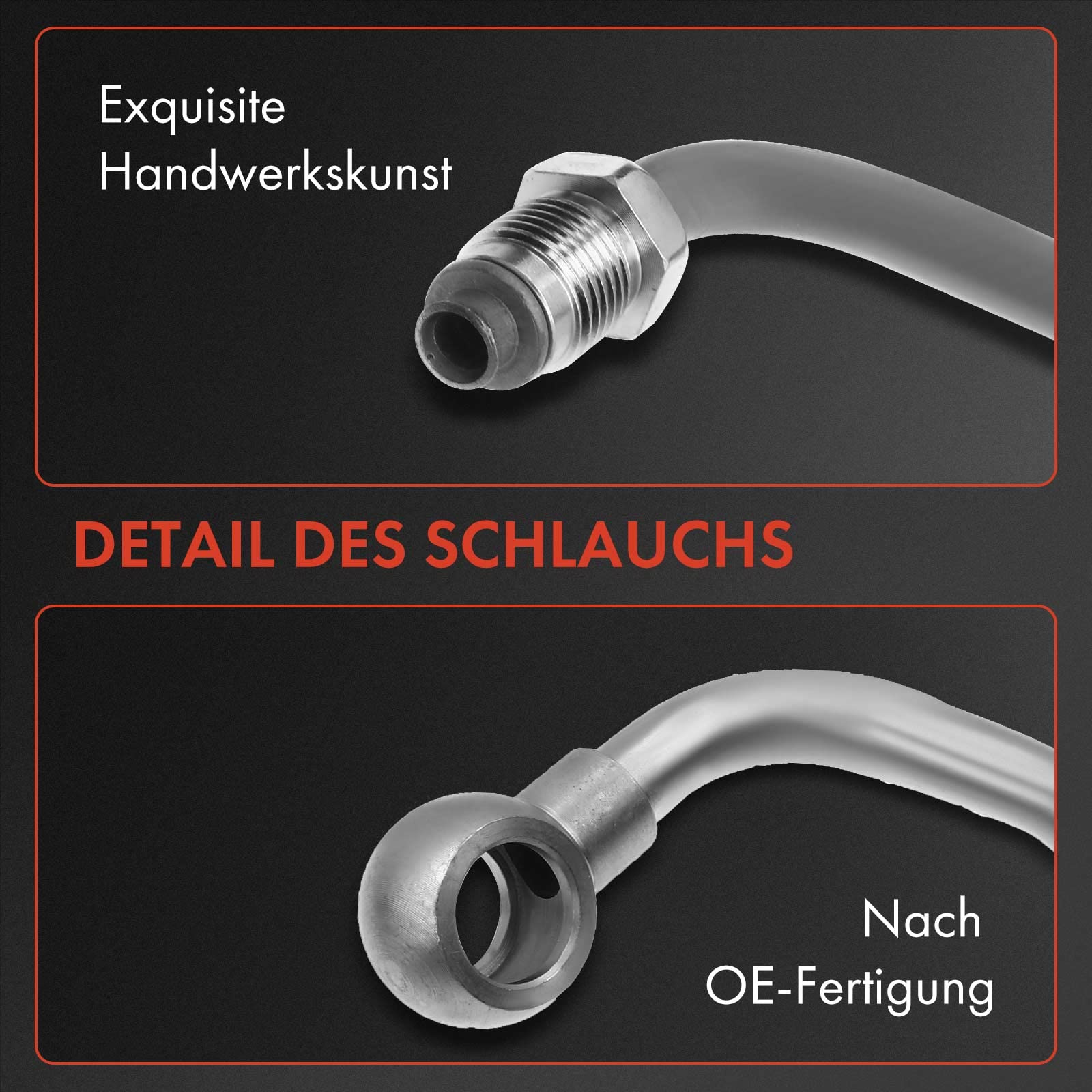 A-Premium Rear Inner Brake Hydraulic Hose Compatible With BMW Models - E39 525i 2001-2003, 528i 1999-2000, 530i 2002-2003, 540i 1997-2003, M5 2000-2003 - Replace# 34321162616, Pack Of 2