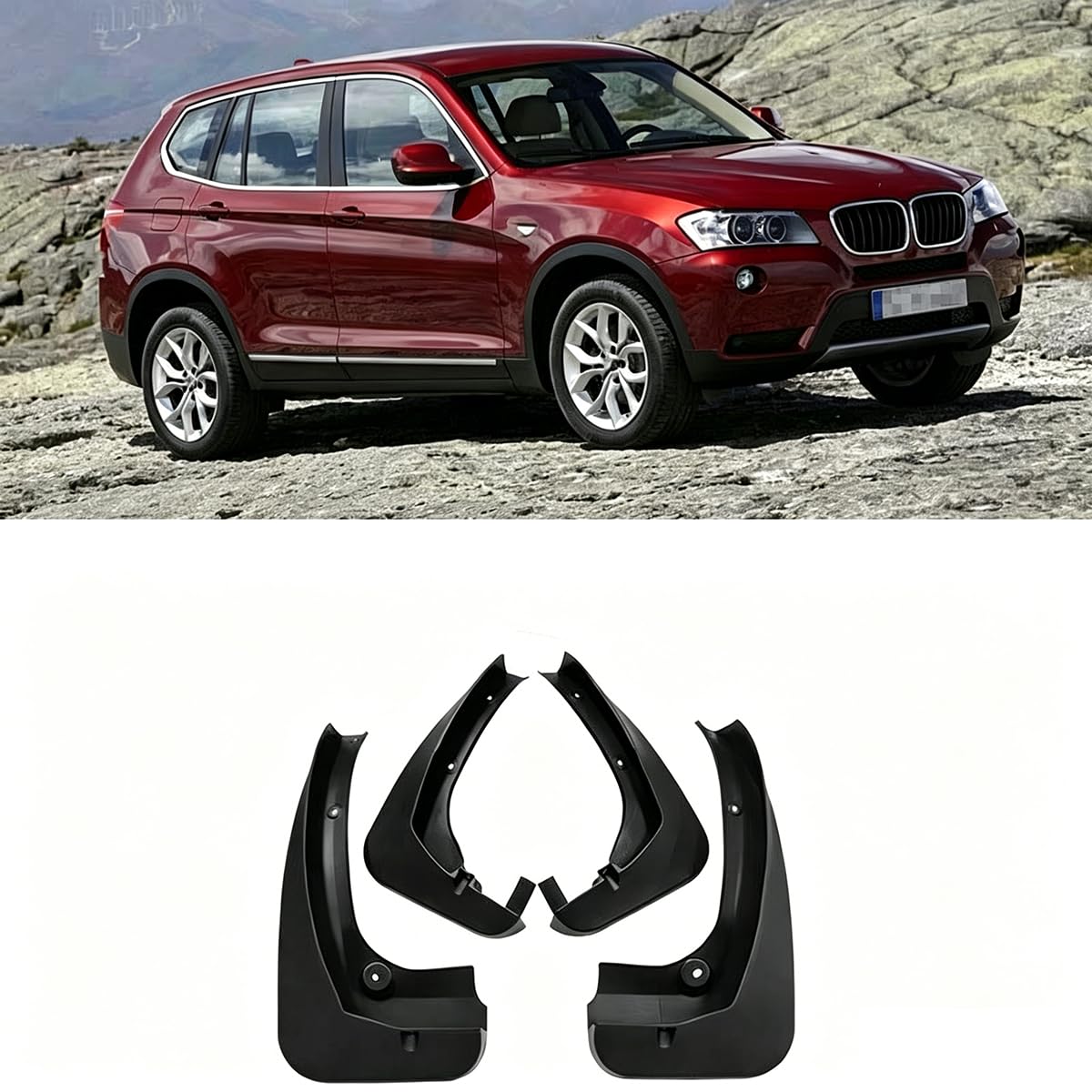 Car mud flaps,Compatible with BMW X3 2011-2017,Car exterior accessories