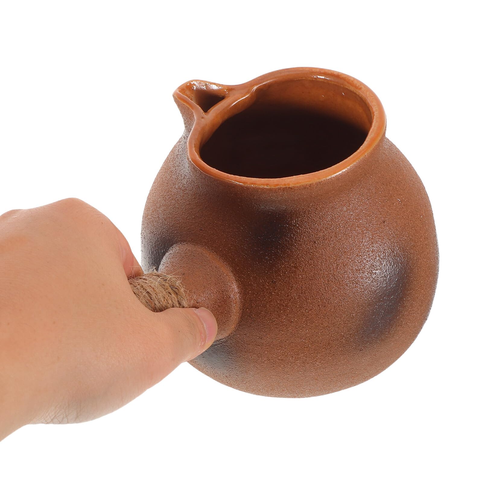 Alipis Bollitore in Terracotta Tradizionale da 800 Ml per Tè e Tisane, Resistente ad Alte Temperature, Design Classico in Ceramica per Campeggio e Riunioni Familiari