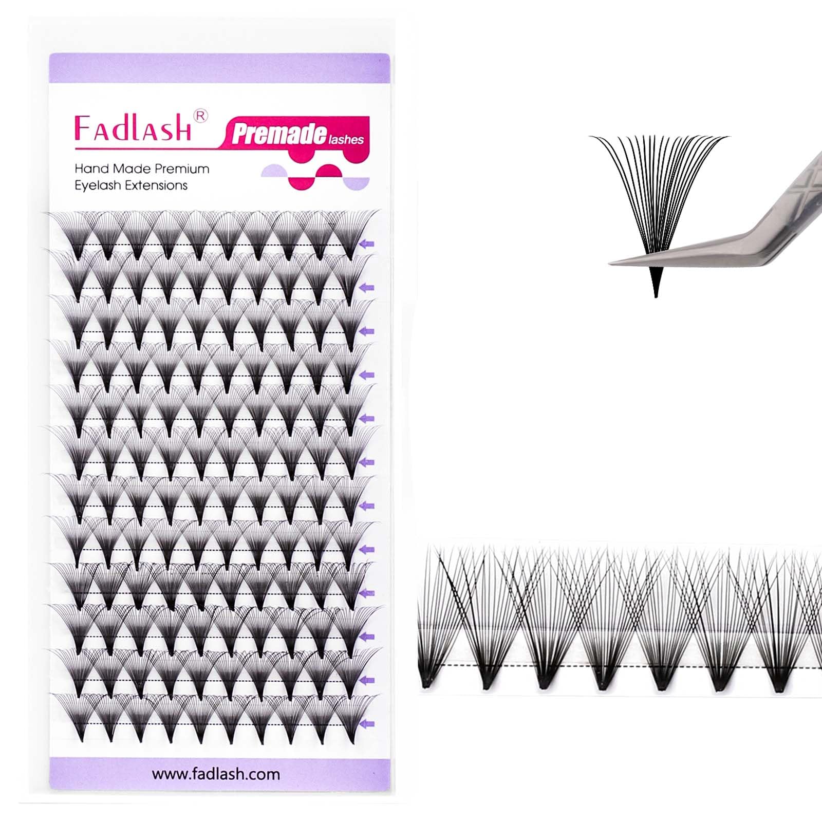 Volumen Ruso 10D 0.07mm C Curl 15mm Prefabricados Extensiones de Pestañas Volume Lashes Extension Ruso Pestañas — view 139