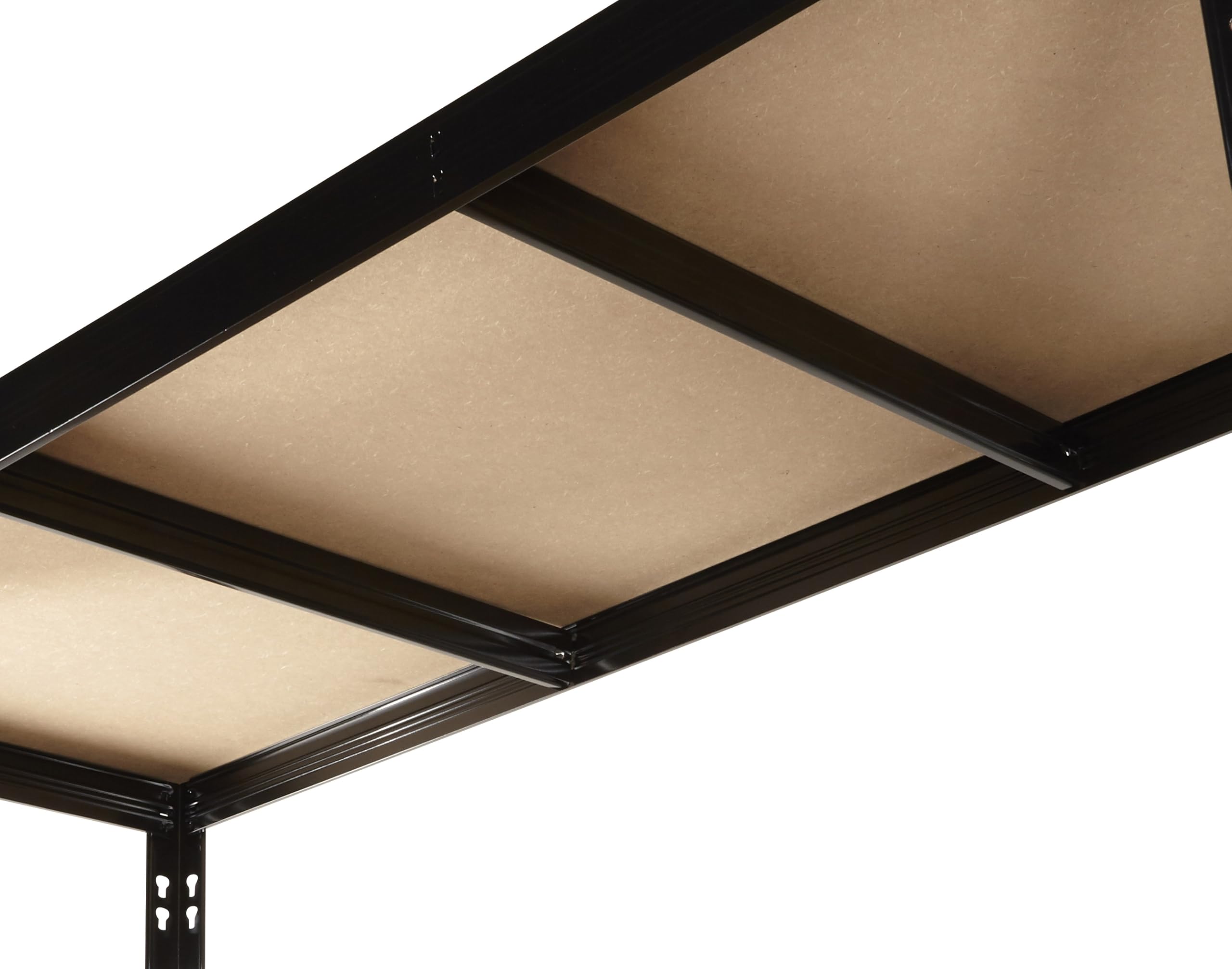CALLIDUS stabiles Schwerlastregal 150 x 50 cm I Lyon schwarz I Metallregal Lagerregal Steckregal Kellerregal (schwarz)