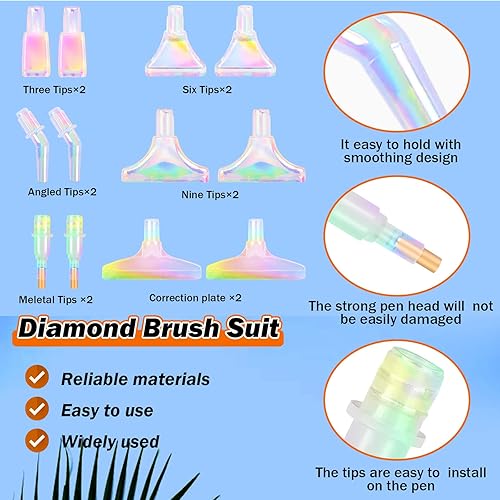 Miniatura 4 de DoreenBow 21 bolígrafos de pintura artística de diamante 5D, herramientas de pintura de arte de diamante, kit de herramientas de pintura de arte de
