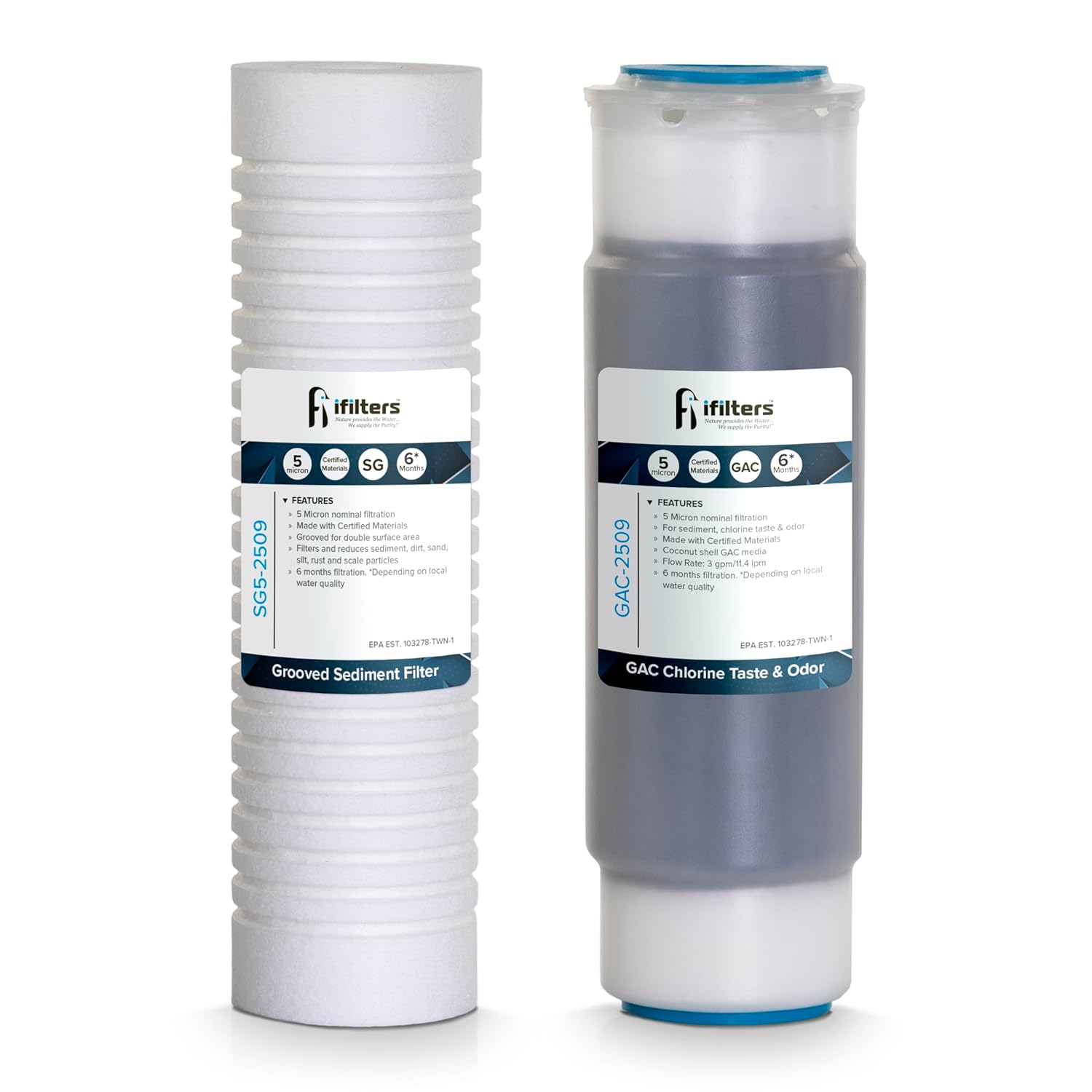 Whole House 2-Stage Sediment and Carbon Replacement Filters