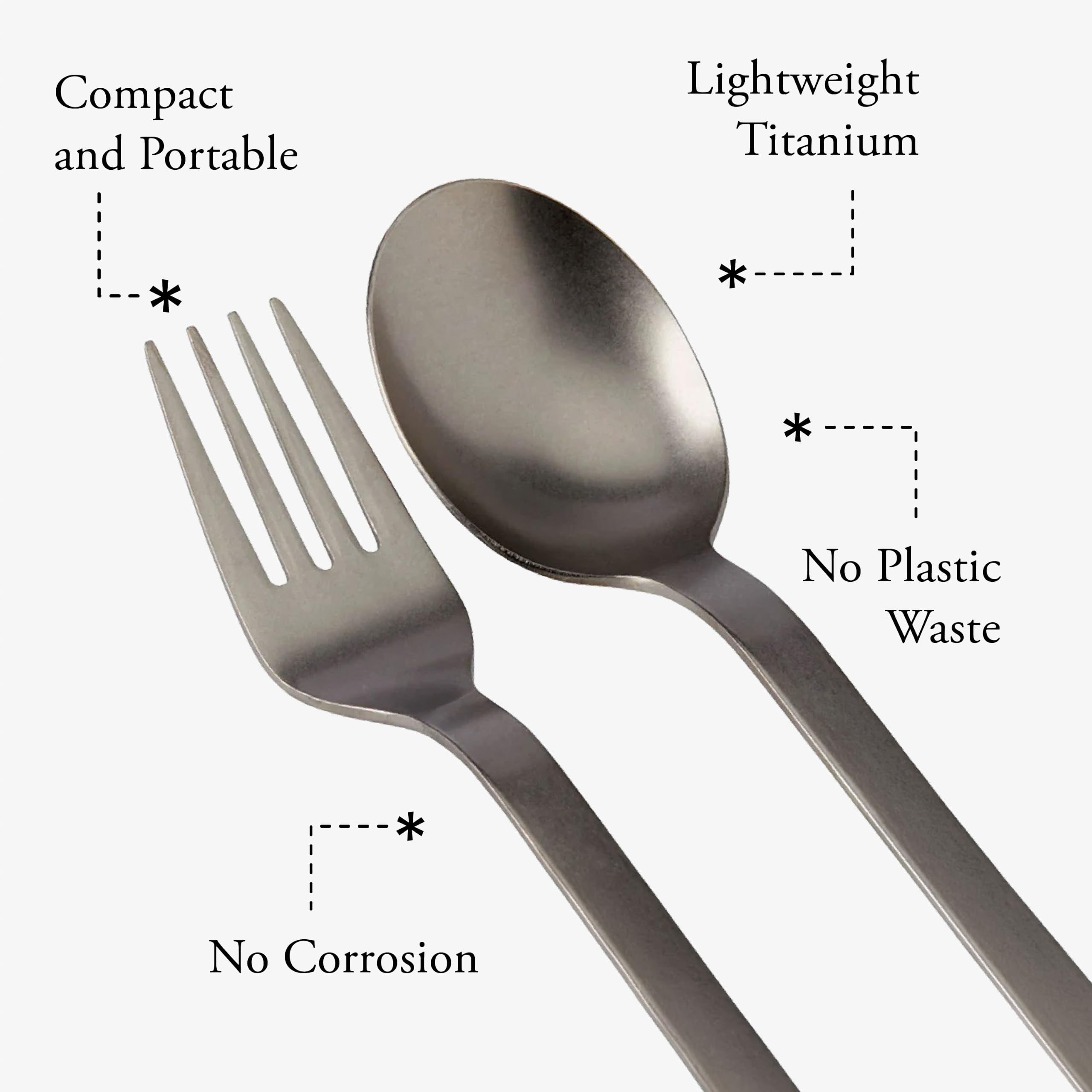 Amazon.com : Snow Peak Titanium Fork and Spoon Set, SCT-002