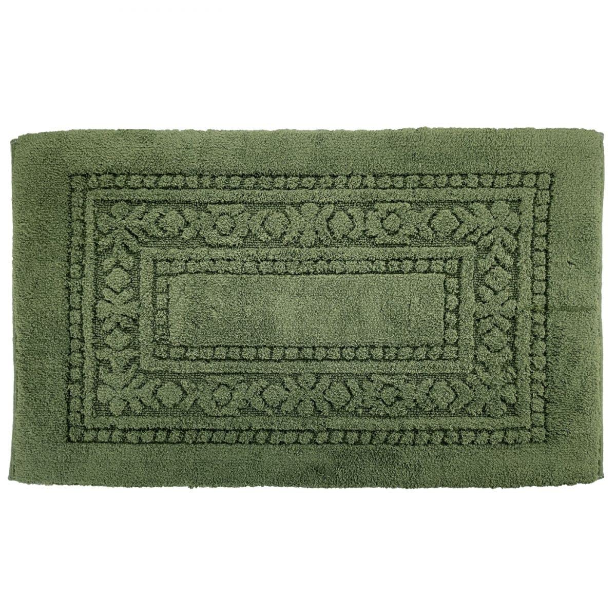 Antypoślizgowy dywanik łazienkowy NOWY Romy - Verde Oliva, 55 x 110 cm.