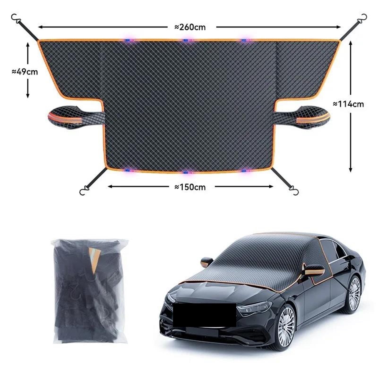 Couverture De Neige De Voiture, Couverture Antigel De Pare-Brise, Anti-Neige, Demi-Couverture d'hiver, Vêtements De Voiture Pare Brise Hiver pour Voiture Contre(Green)