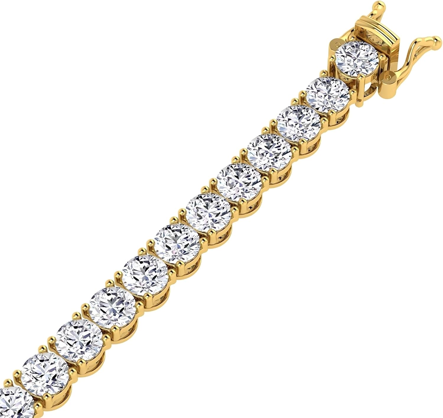 0.50-15 Carat Lab Grown Classic Diamond Tennis Bracelet 4 Prong Setting Luxury Collection (F-G Color, SI Clarity) Length- 7 Inch