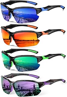 DioKiw Sports Polarized Sunglasses for Men Cycling Running Fishing UV Protection Sun Glasses Lightweight Half Frame Goggles