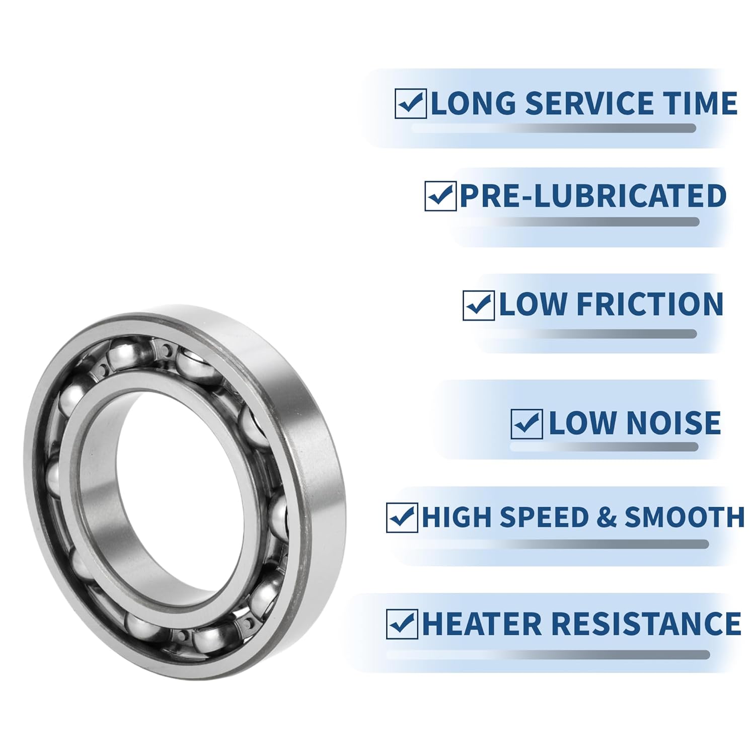 ACROPIX 6215 Deep Groove Ball Bearings P6 75x130x25mm Lubricated Bearings Open Type Silver Tone Scooter Skateboard Wheel