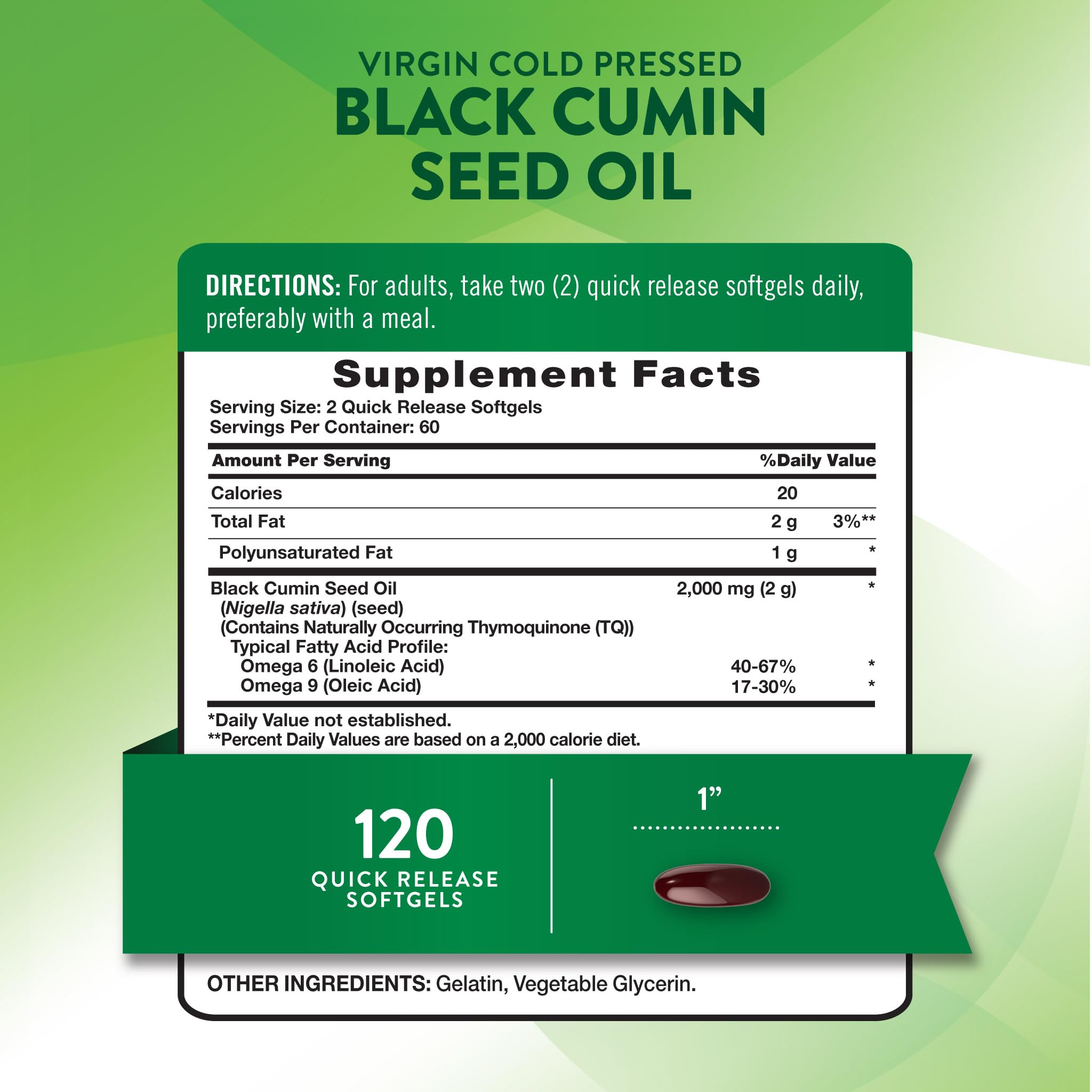 Nature's Truth Black Seed Oil Pills | 2,000mg | 120 Softgels — Amazon image 2