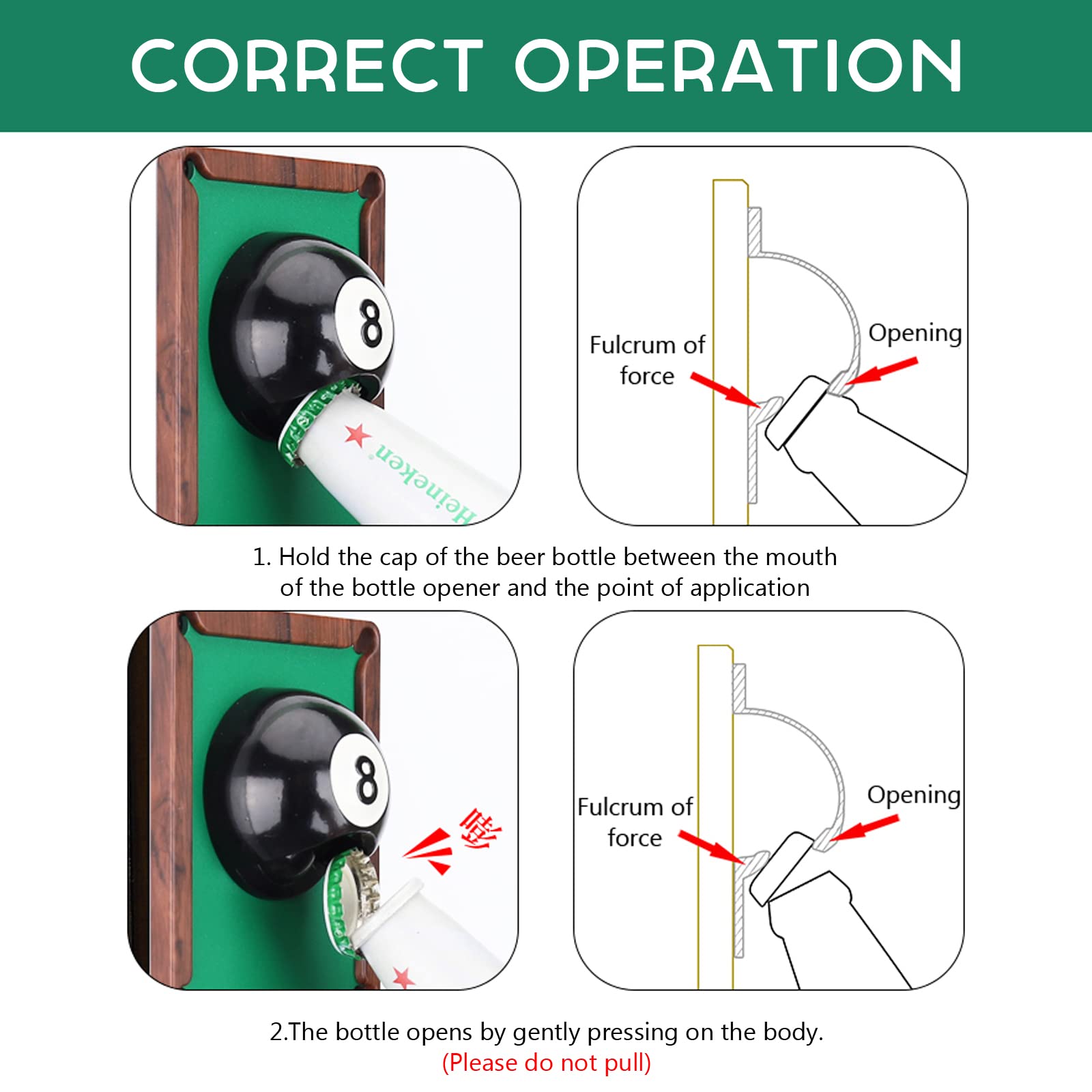 QUETO Ouvre-bouteille Mural, Ouvre-bouteille, Ouvre-bière, Ouvre-bouteille Mural, Ouvre-bière