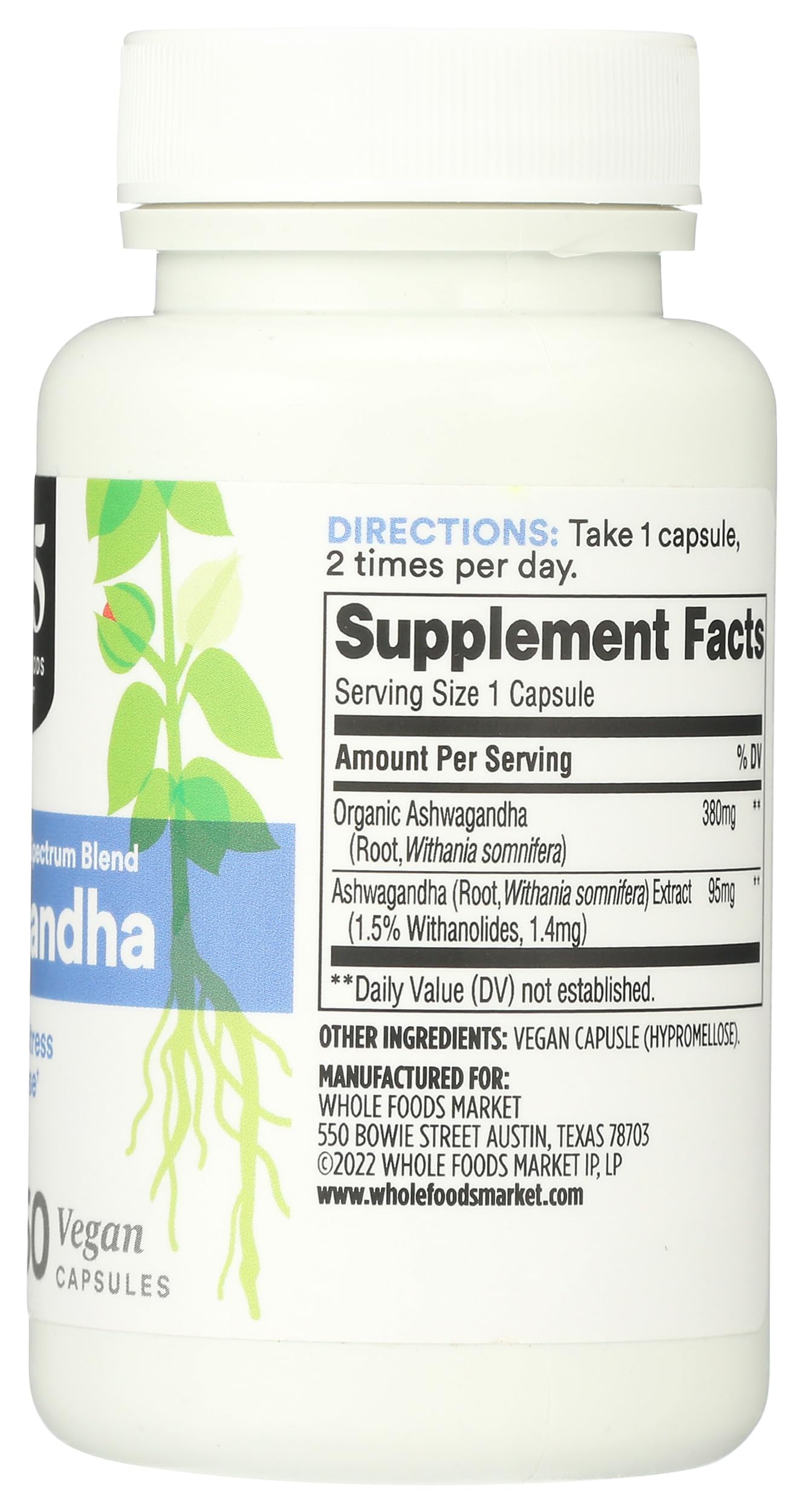 365 By Whole Foods Market, Ashwagandha, 60 Count — Amazon image 5