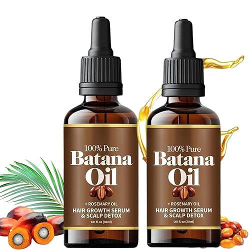 Miniatura 1 de 2 piezas de aceite de batana para el cabello, aceite para el cabello con romero para el crecimiento del cabello, para todo tipo de cabello, aceite