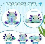Axolotl Animaux farcis, Jouet Axolatl,8.66" Jouet en peluche Axolotls, Cadeau de jour pour les garçons et les filles pour Noël.(Mixed Green,1 Boîte)