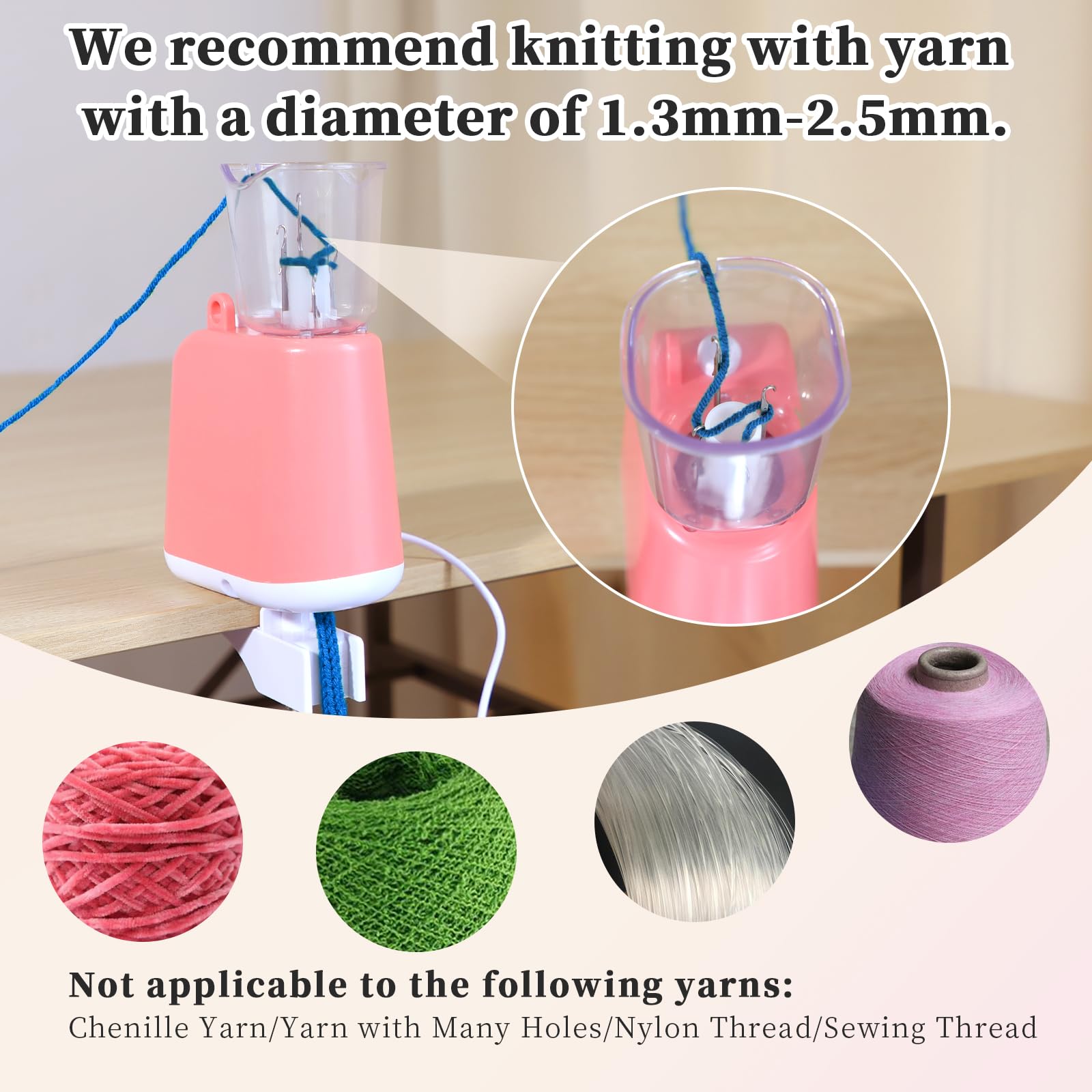 Kerty iCord - Kit per macchina per maglieria elettrica, per principianti, set completo per lavori fai da te, artigianato, borse, cinghie e gioielli, regalo ideale per gli amanti del lavoro a maglia