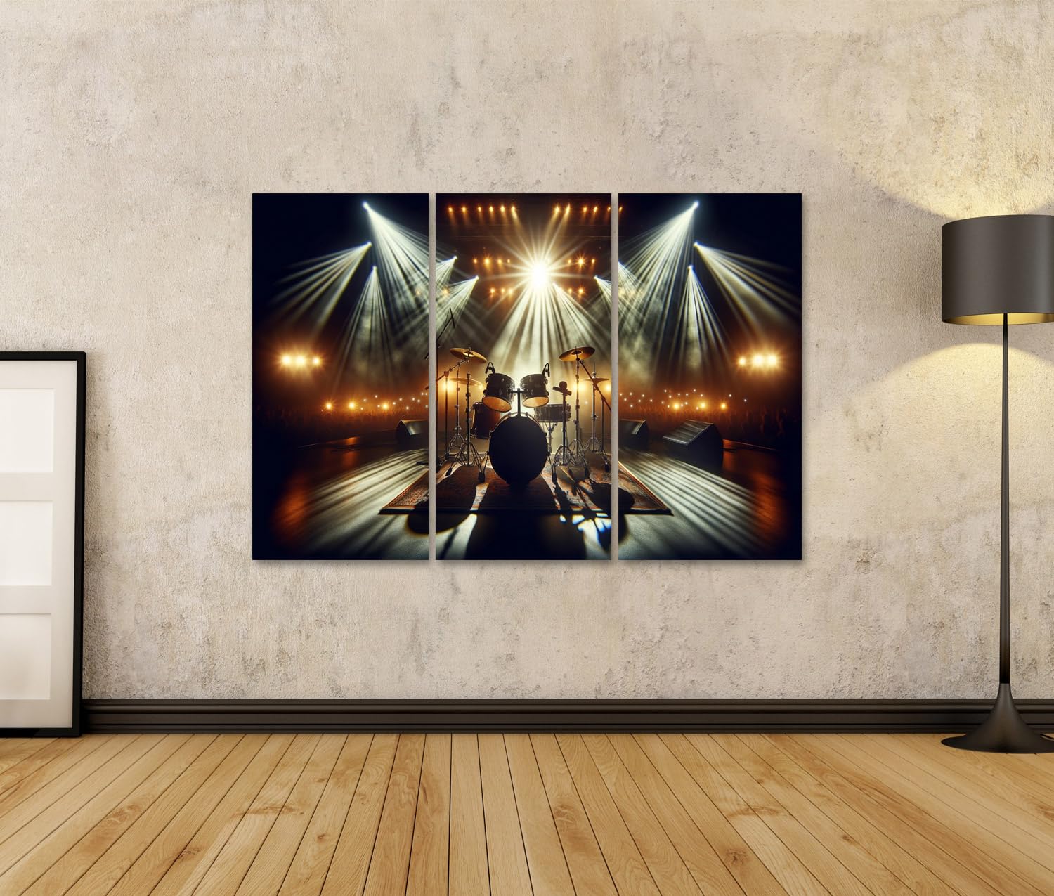 islandburner Prime Bild auf Leinwand Buehne Schlagzeug Konzert Lichter Publikum Live Musikshow Bilder Wandbilder Poster