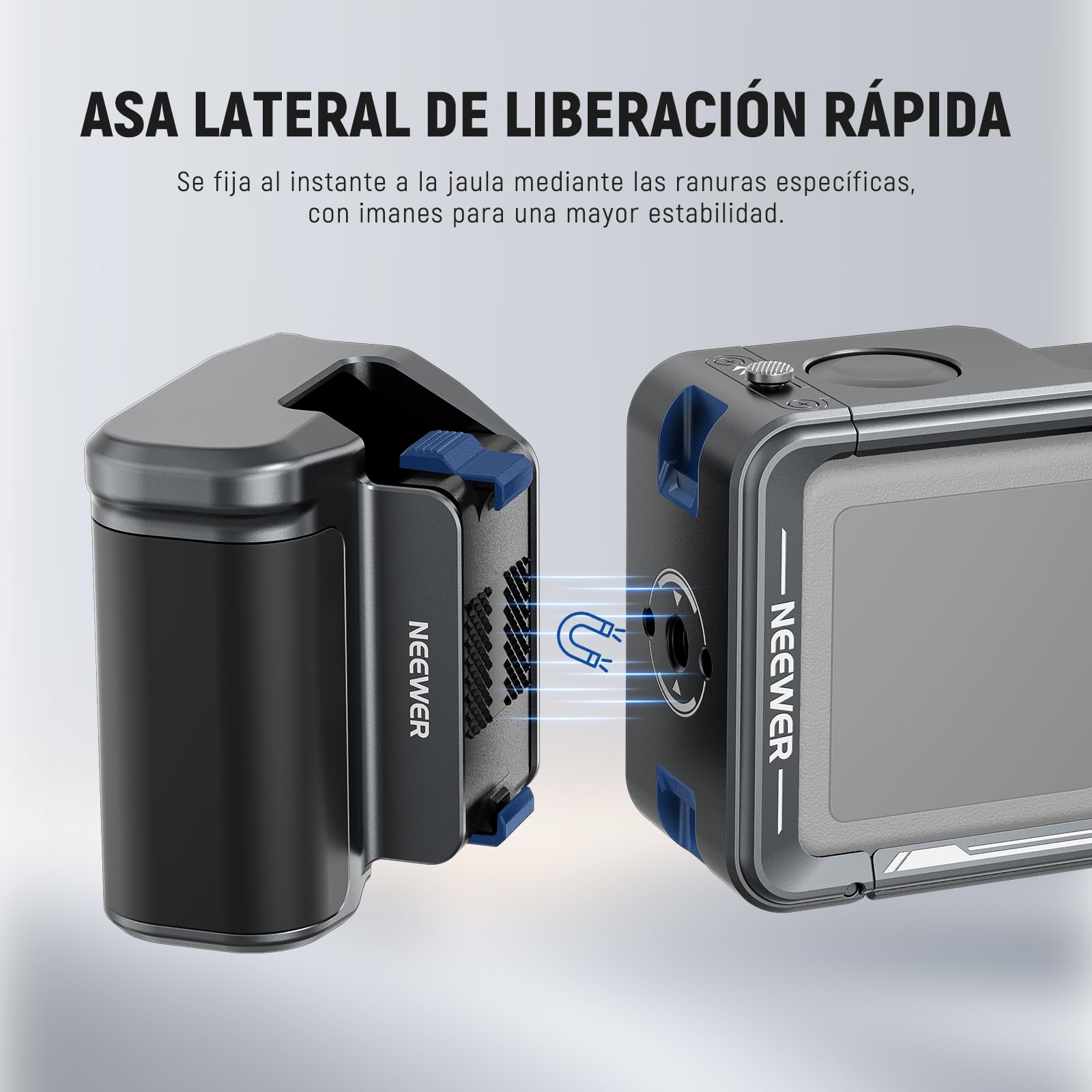 NEEWER Support de caméra d'action magnétique avec double tête sphérique de 6 ,35 mm, bras NEEWER Support de caméra d'action magnétique avec double tête sphérique de 6 ,35 mm, bras