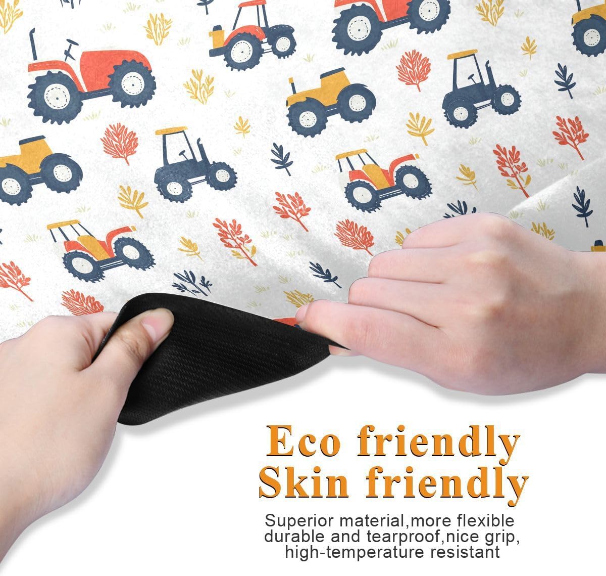 ALAZA Cute Farm Tractors Tree Yoga Mat Non Slip Fitness Exercise Mat, Workout Mat for Yoga, Pilates and Floor Exercises
