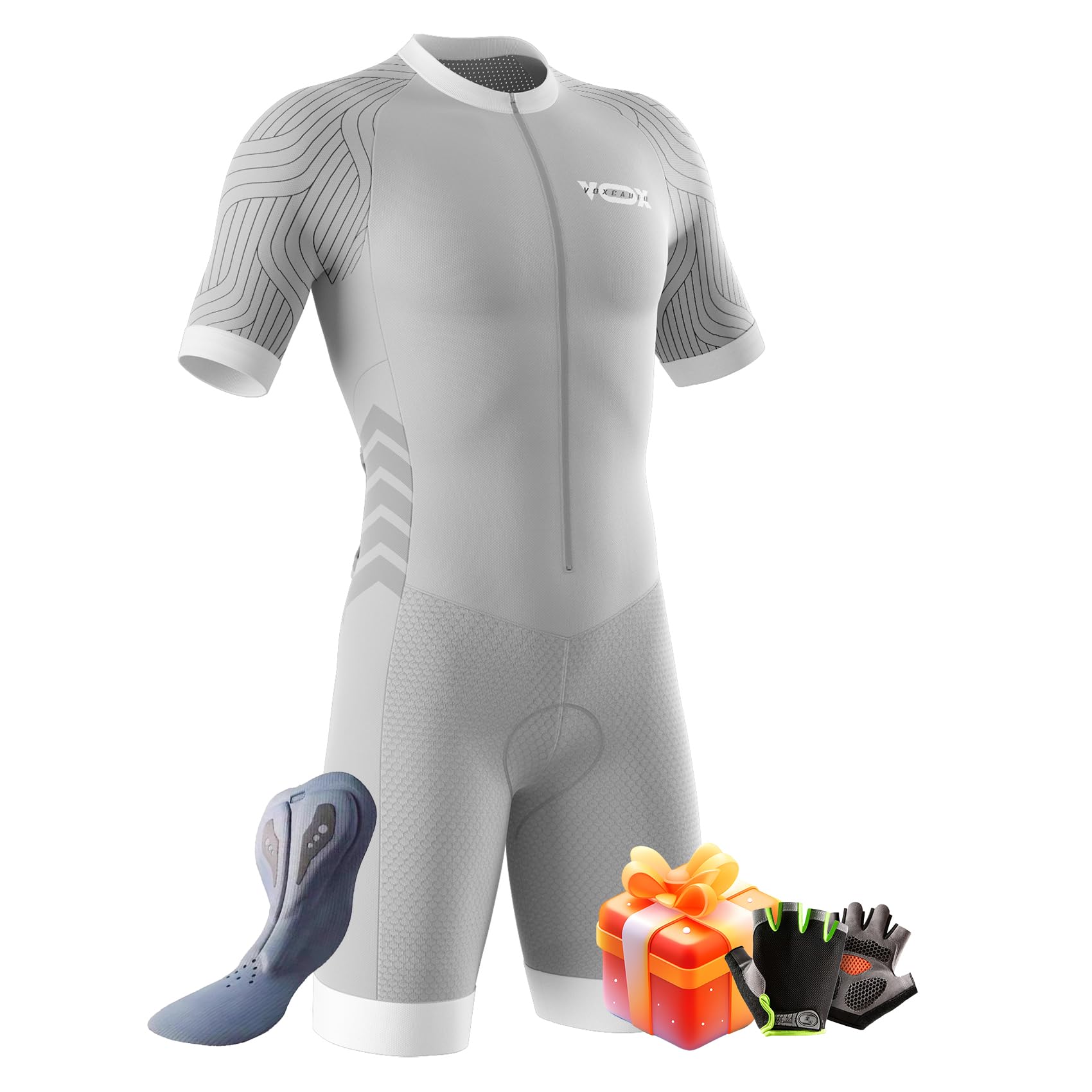 Traje de Triatlón de Manga Corta para Hombre,Traje De Ciclismo Hombres de Traje Tri,Traje de Ciclismo de Secado rápido MTB Mono Racing,Ciclismo
