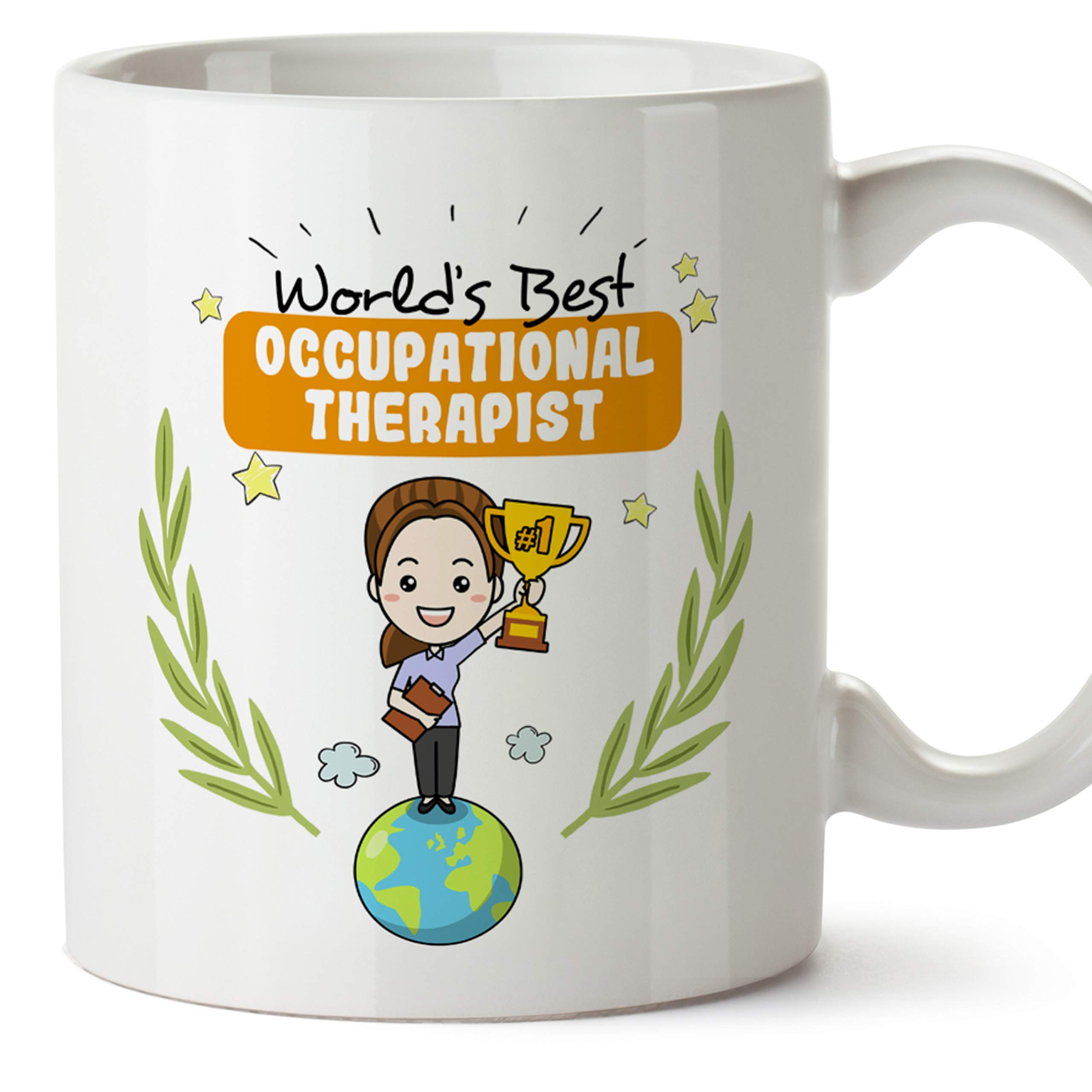 MUGFFINS Occupational Therapist Mug - "World's Best Occupational Therapist" - Funny Occupational Therapy Gift/Present - Tea/Coffee Ceramic Cup — image 1