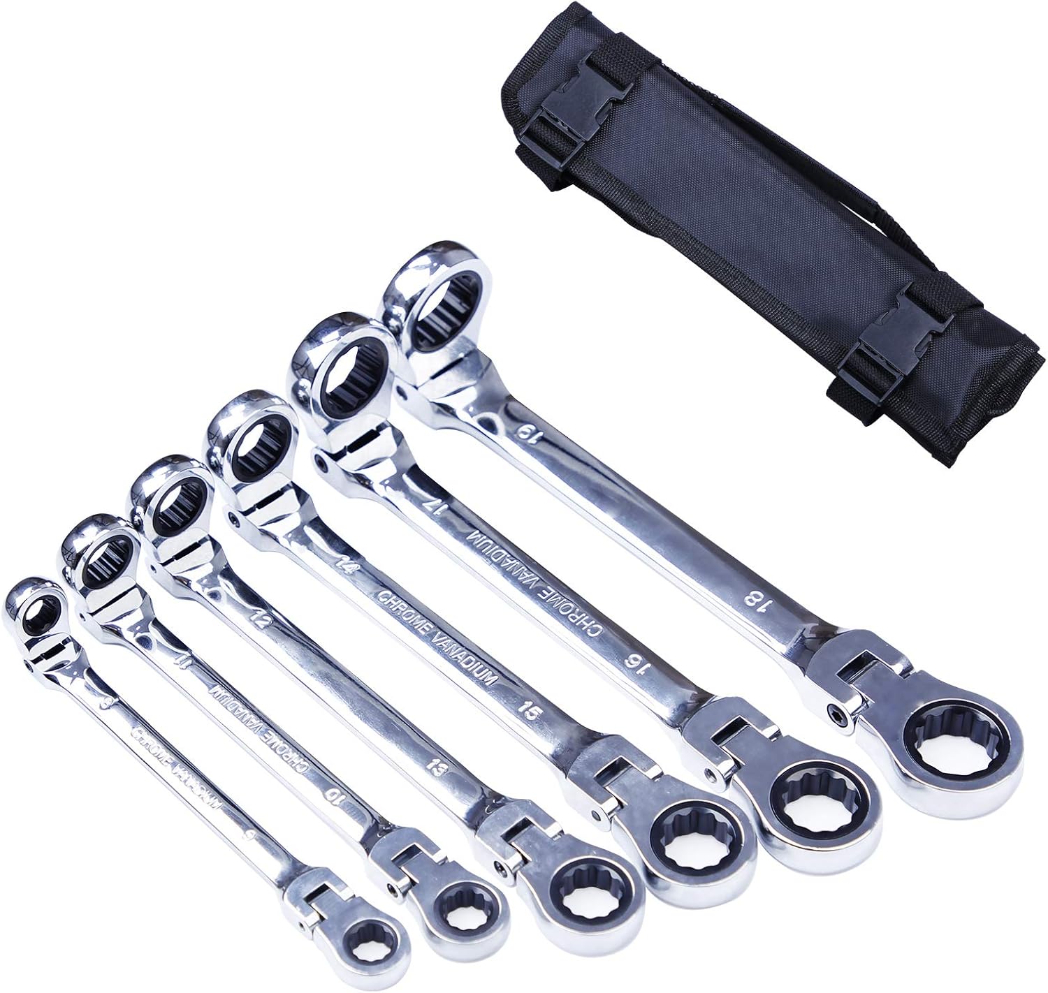 BANG 4 BUCK Metric Ratchet Wrench Set Double Box End Flex Head