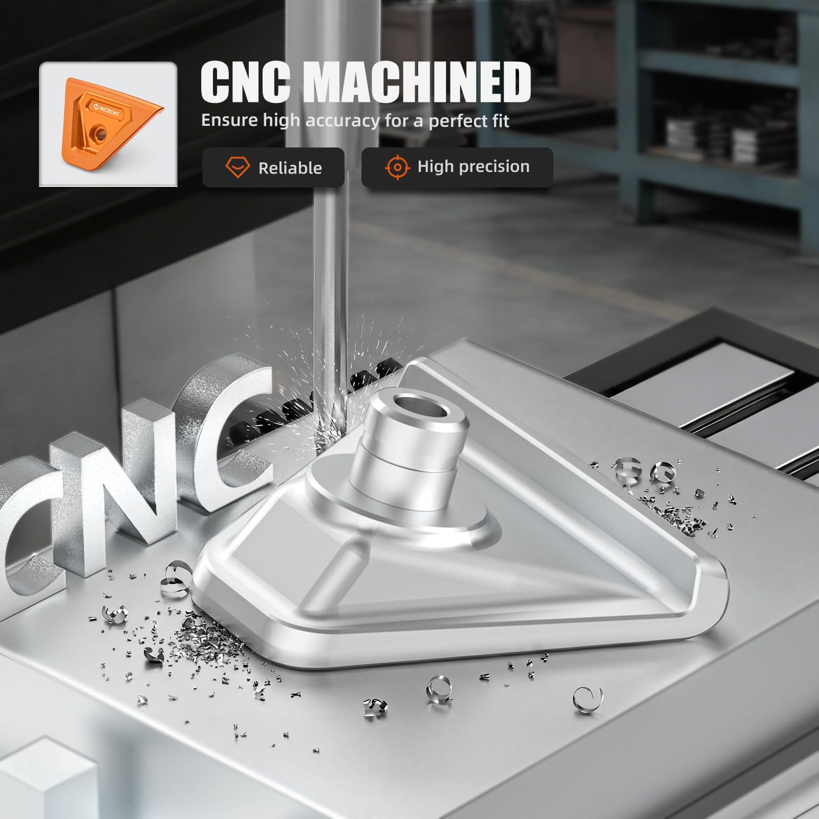 NICECNC Couverture de siège Protection Moto, CNC Aluminium Compatible with KTM 125-450 XC/SX/XCF/SXF 2023-2026, 150-500 EXC/EXCF/XCW/XCF-W/XW-F 2024-2026 Orange, Facile à Installer