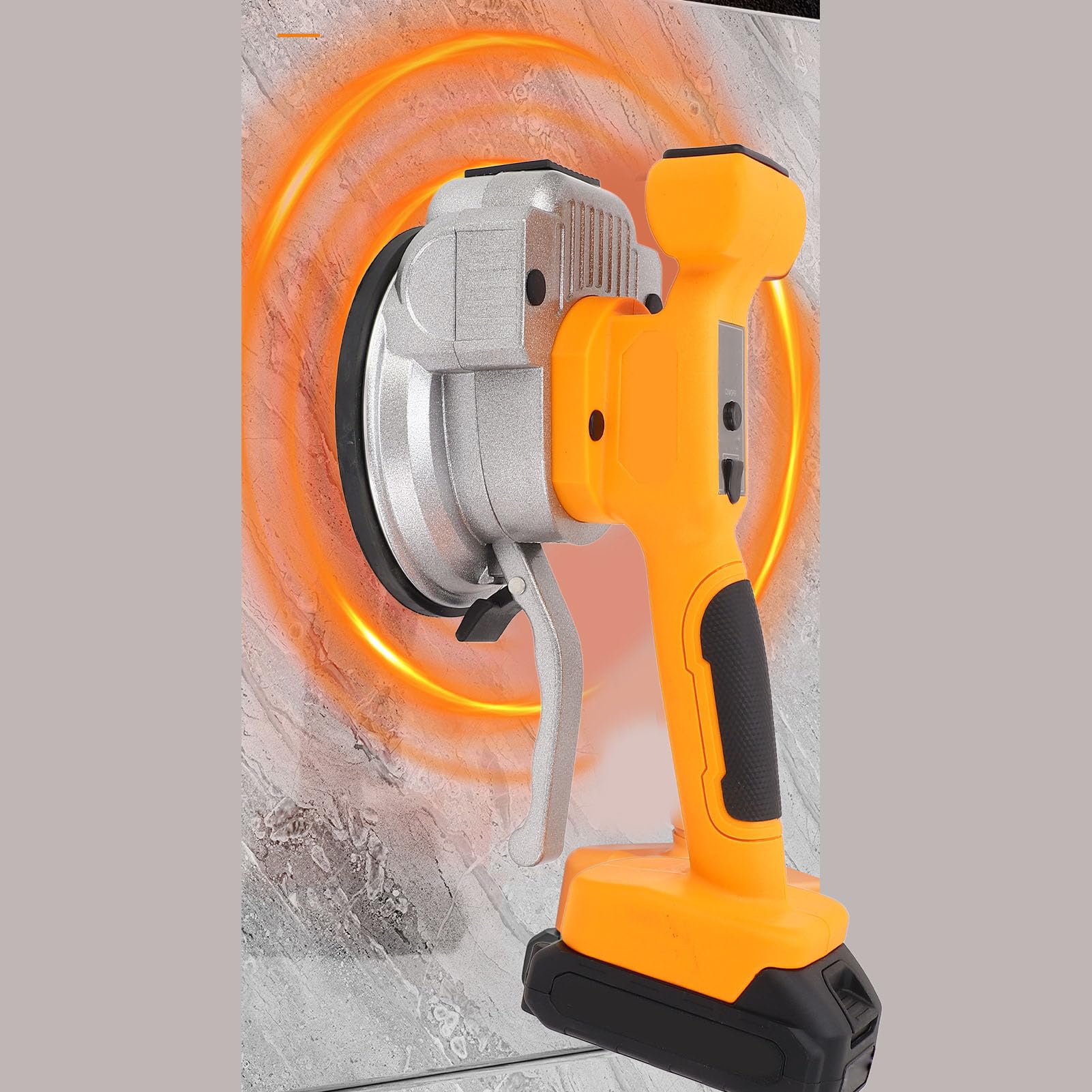 Large Suction Cup Cordless Tile Vibration Machine 9 Speeds 10000 RPM (US Plug)