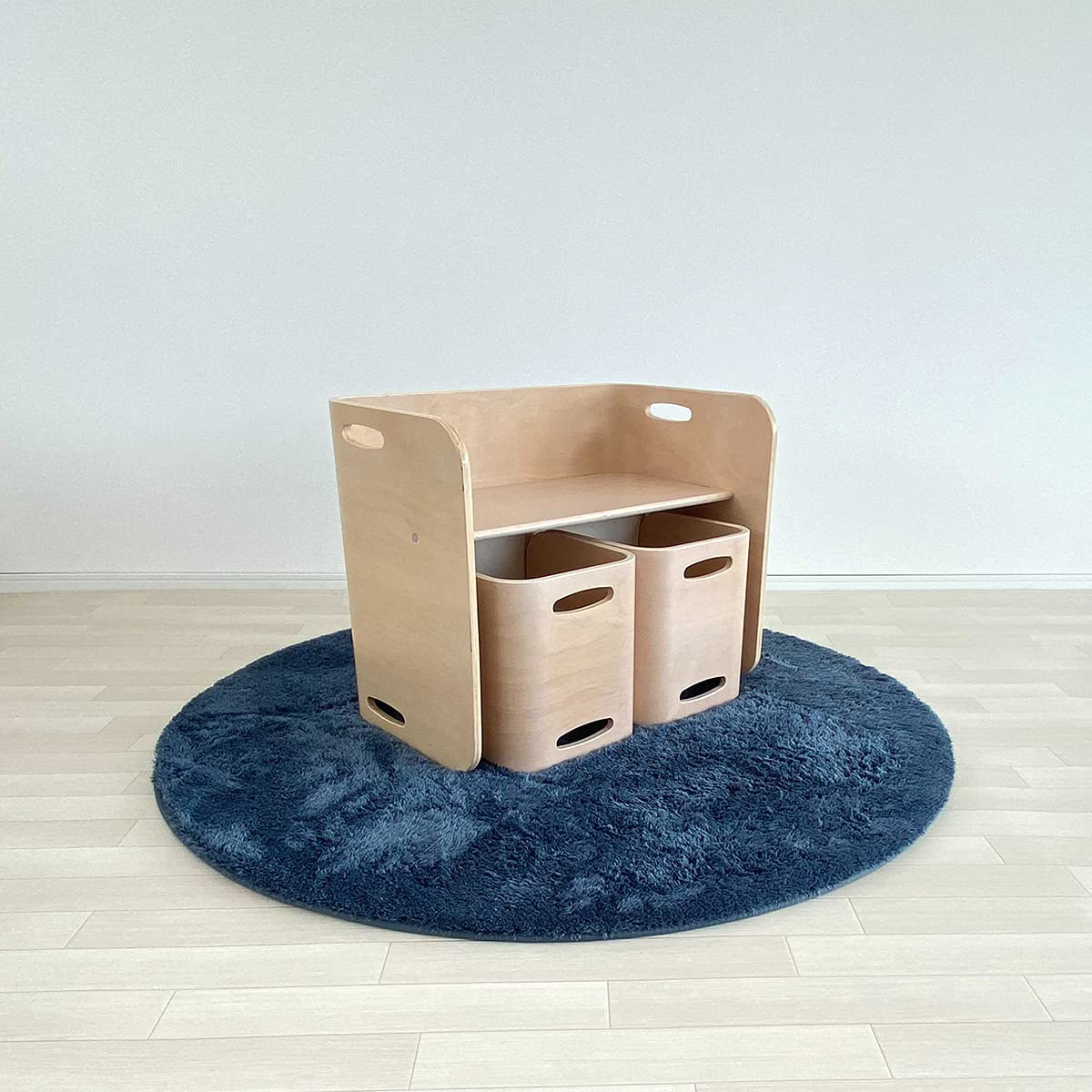 Amazon.co.jp: HOPPL（ホップル）洗える円形ラグ 直径130cm コロコロ