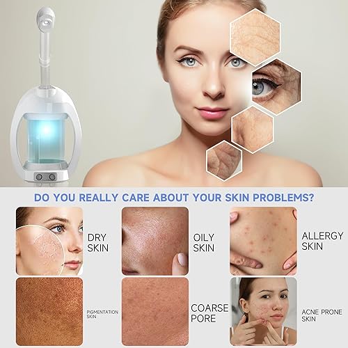 Miniatura 5 de Vaporizador facial para limpieza profunda facial, vaporizador facial para esteticista y vapor caliente nano iónico para cara, vaporizador facial
