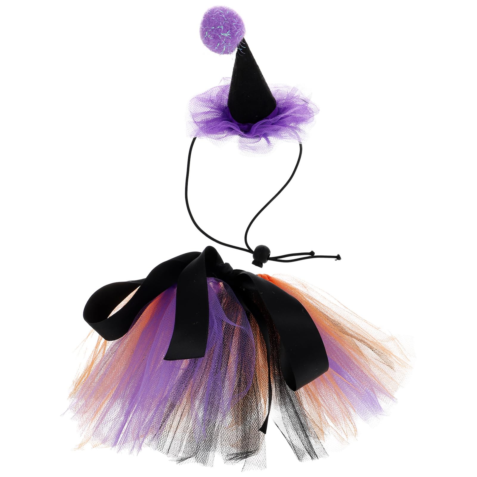 Costume pour animaux de compagnie Halloween : jupe et chapeau pour chat et chien