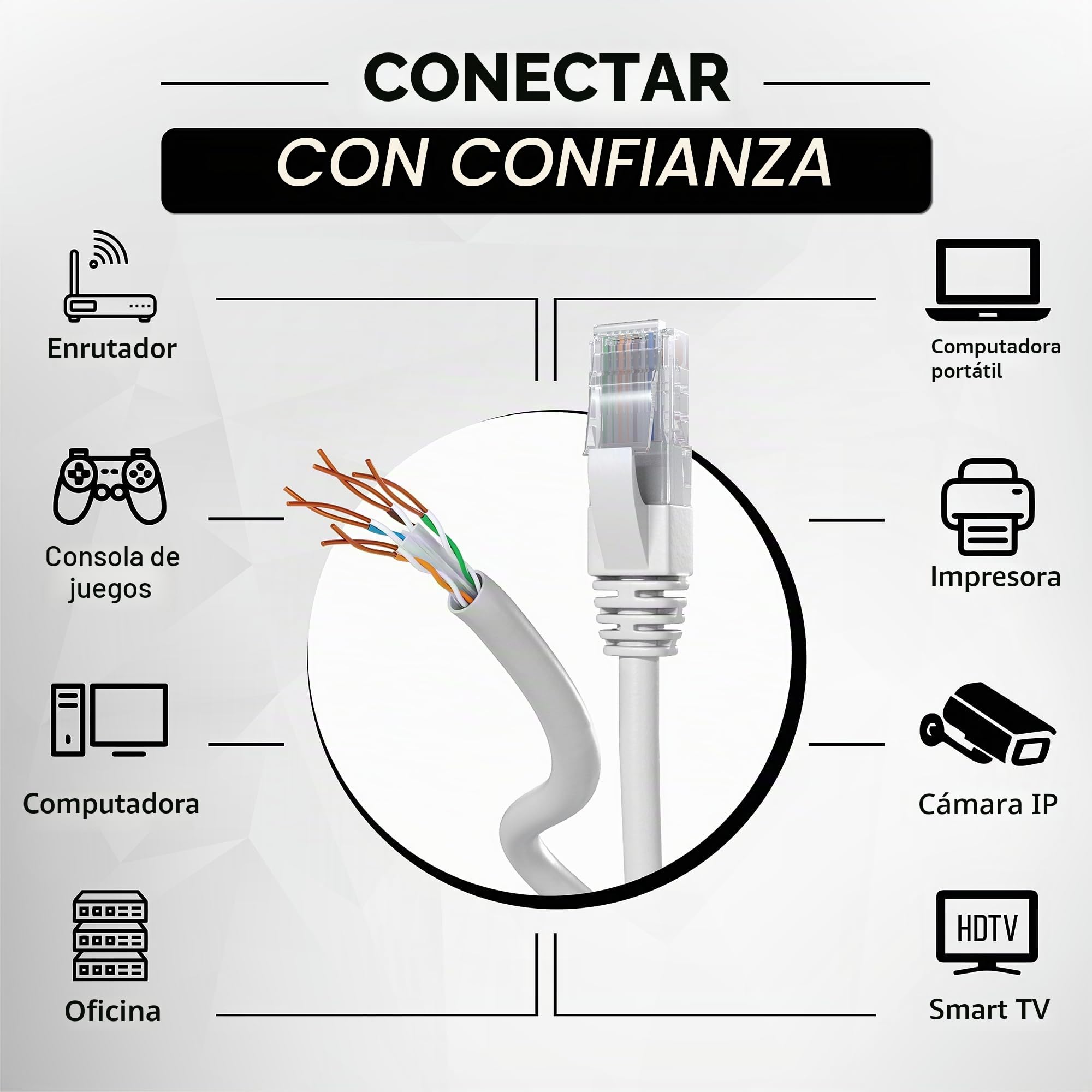 Mr. Tronic Granel Cable Ethernet Cat 6 De 305m, Bulk Cable de Red LAN Para Internet Rápida & Fiable - AWG24 Cat6 a Granel, 1 Gbps Internet 250 MHz UTP CCA (305 Metros, Gris)