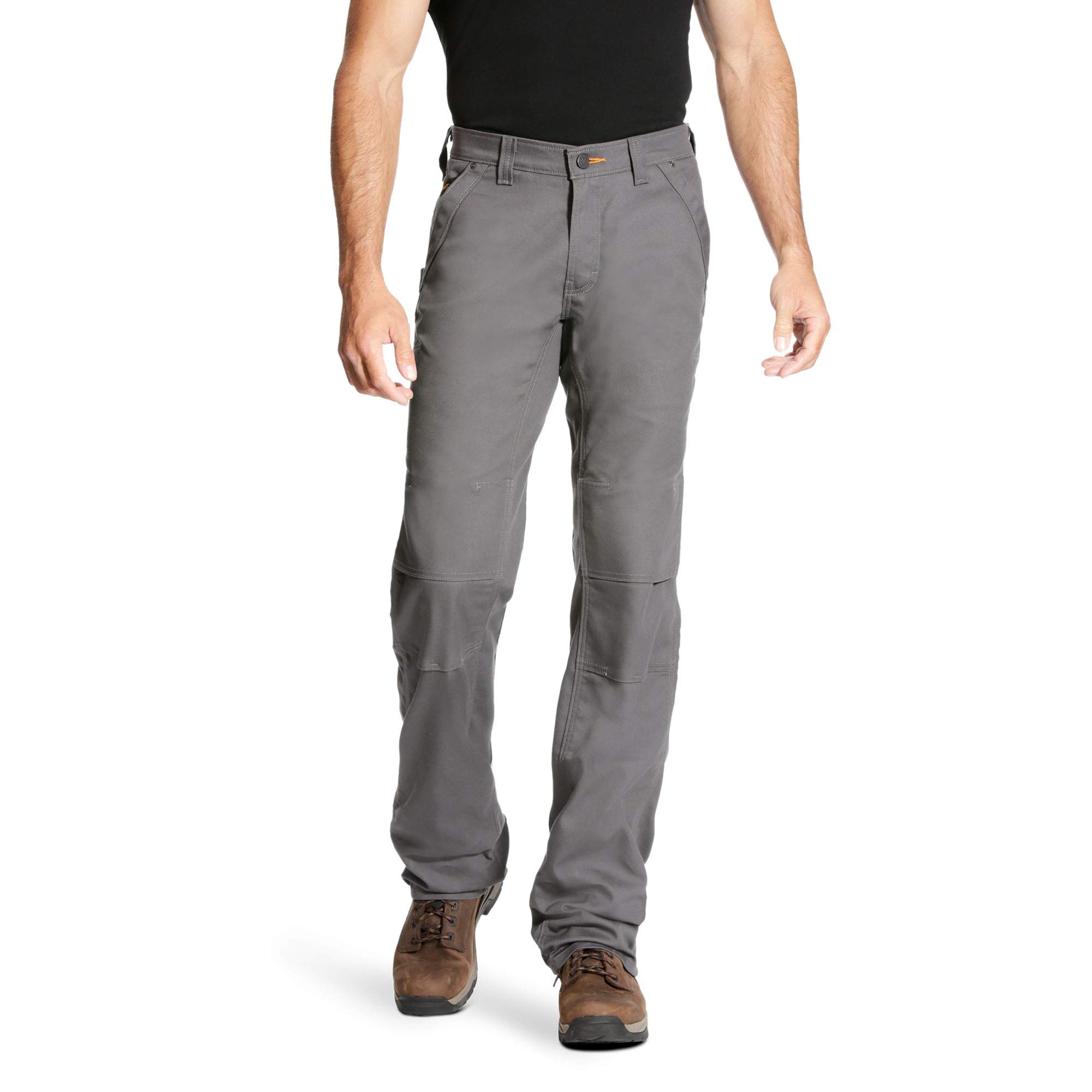 Ariat Men's Rebar M4 Relaxed Durastretch Canvas Utility Boot Cut Pant, Rebar Grey, 31W x 38L