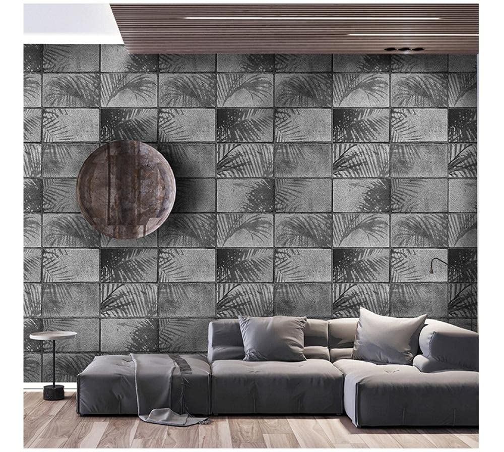 Papel Tapiz de ladrillo de Cemento Gris para Dormitorio de Adultos, Papel Tapiz 3D para Sala de Estar, Papel Tapiz Moderno Minimalista no Tejido, Rollo de Papel Tapiz en Relieve para niños y