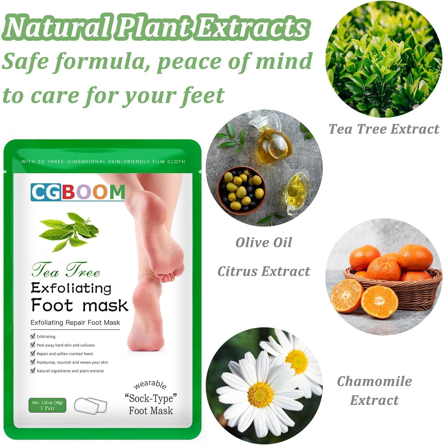Maschera per piedi, 3 paia di calzini per calli, maschera esfoliante efficace per la cura dei piedi, calzini per la rimozione della calli e della pelle morta, maschera esfoliante per uomini e donne
