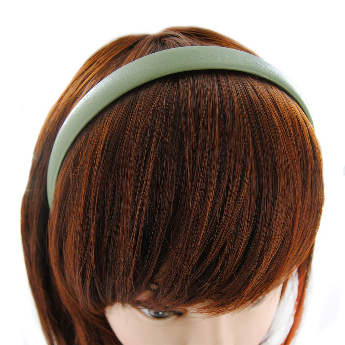 axy HR27CS Classic Vintage Leather Hair Band, meadow green